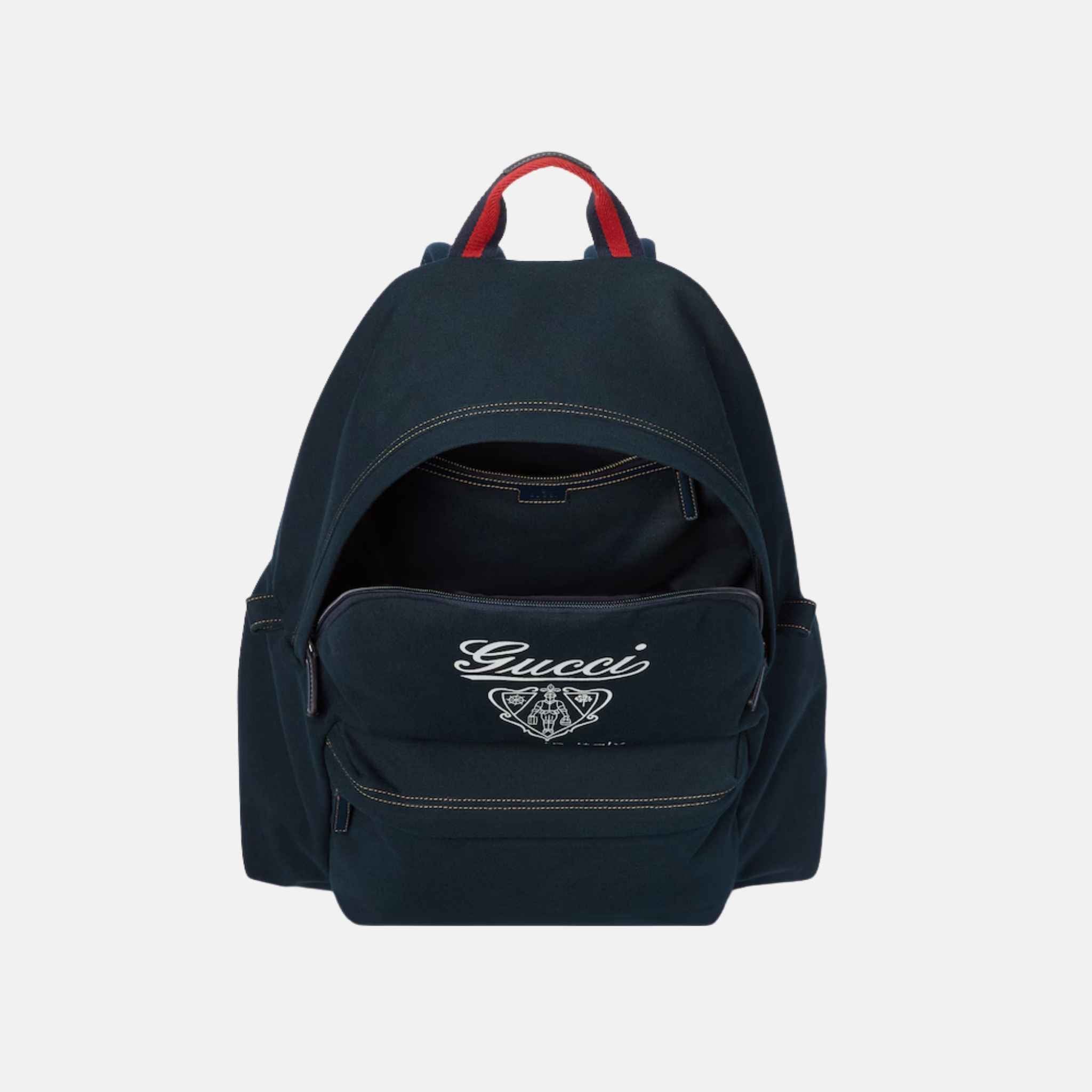 Printed Canvas Maxi Backpack
