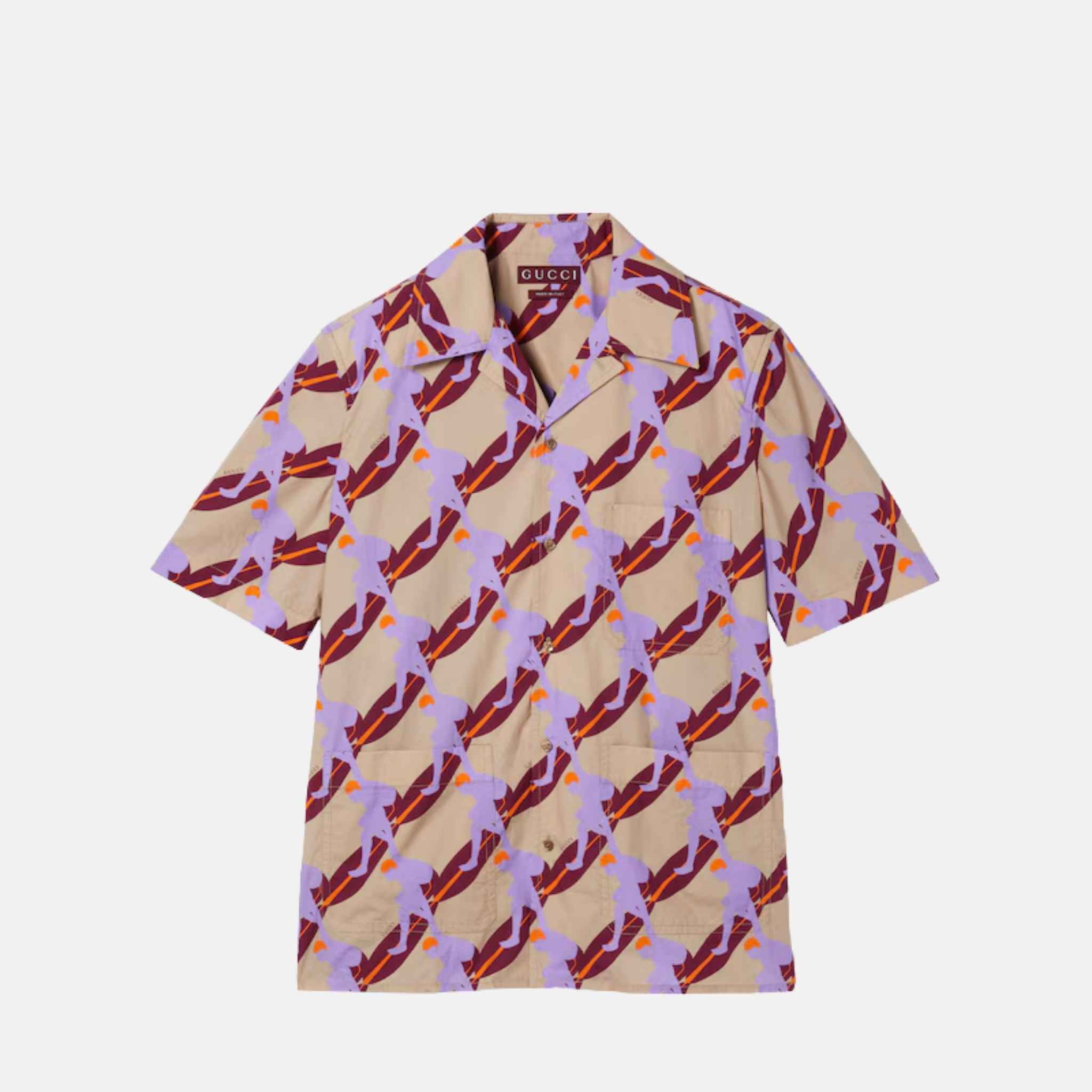 Printed Light Cotton Poplin Shirt