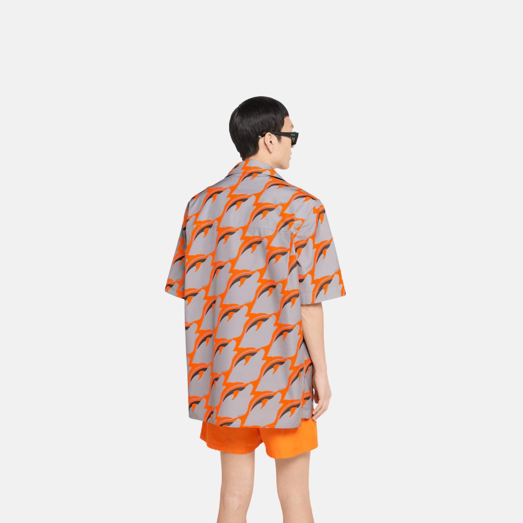 Printed Light Cotton Poplin Shirt