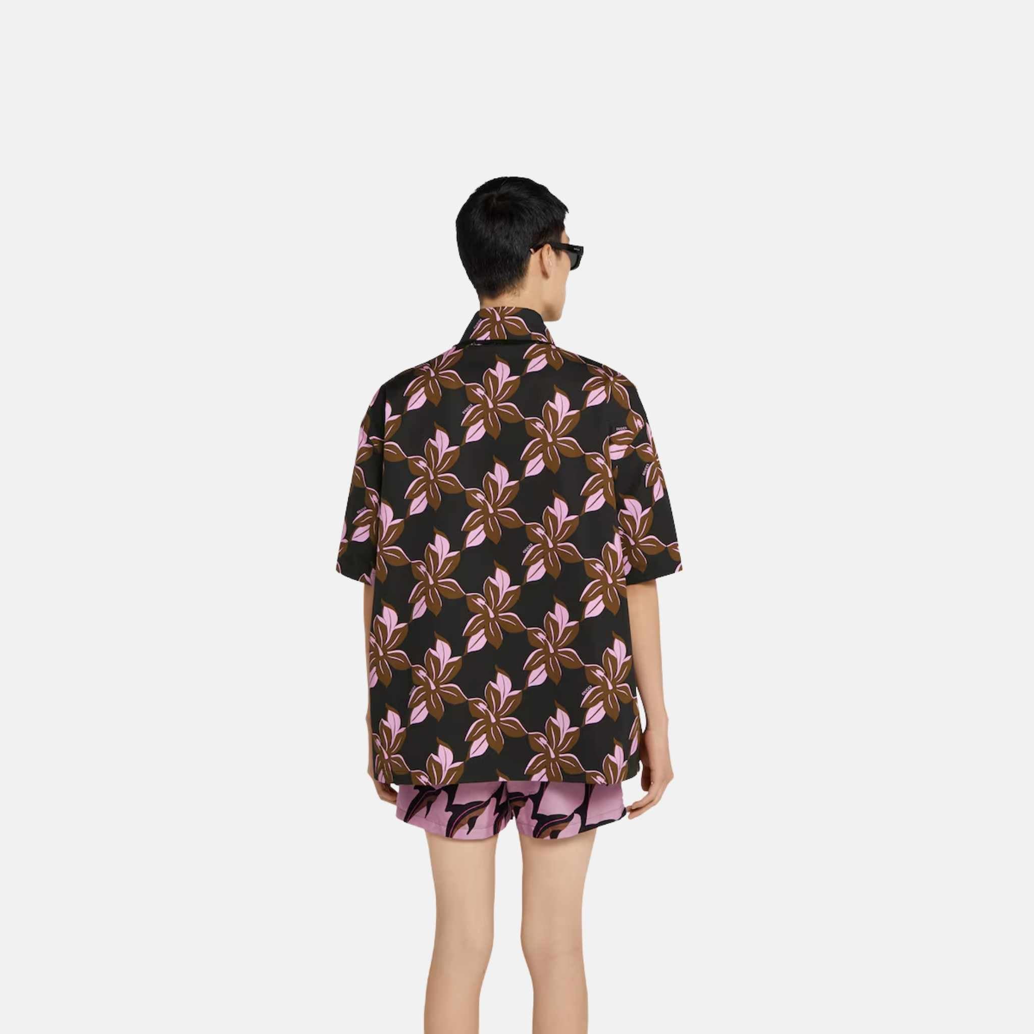 Printed Oversize Cotton Poplin Shirt