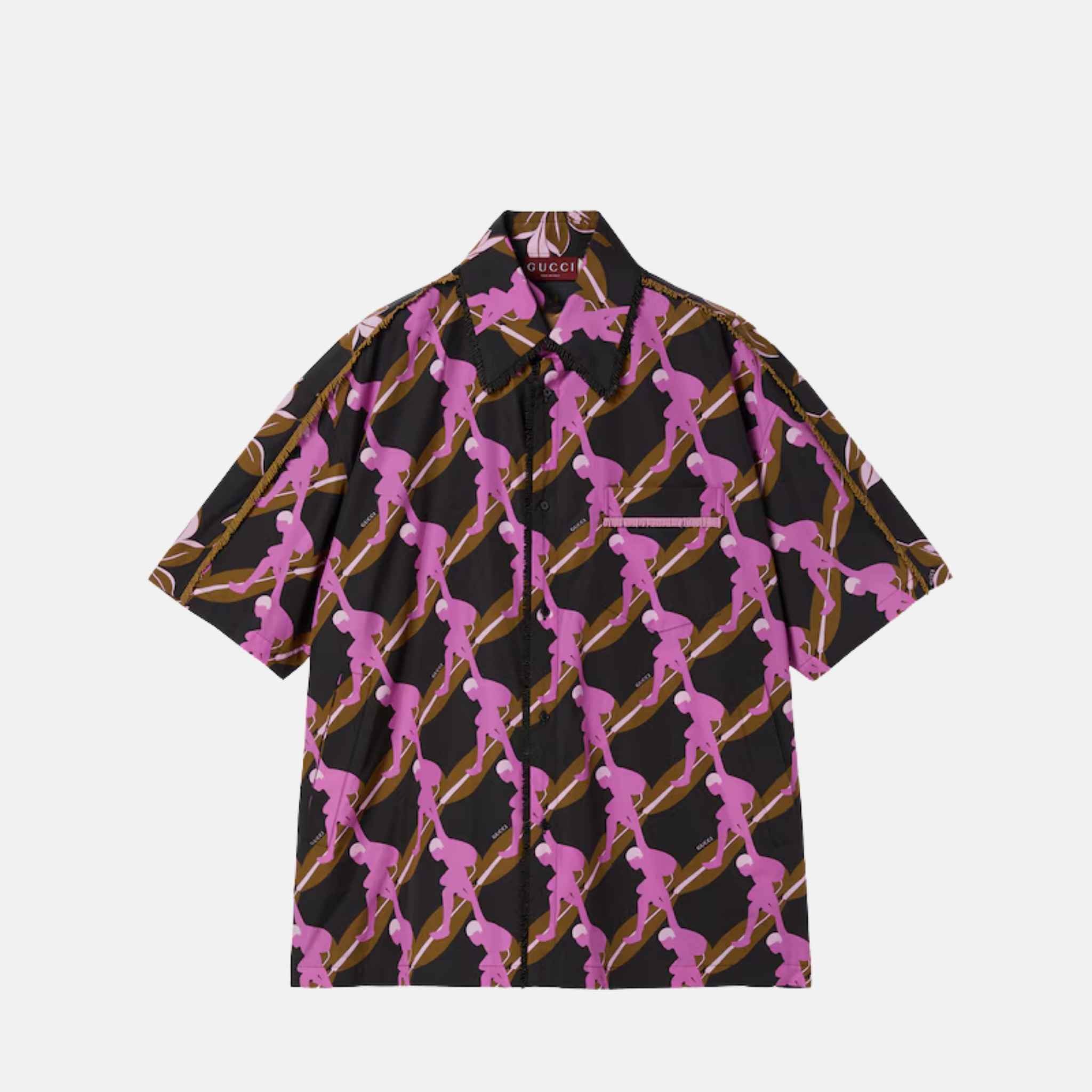Printed Oversize Cotton Poplin Shirt
