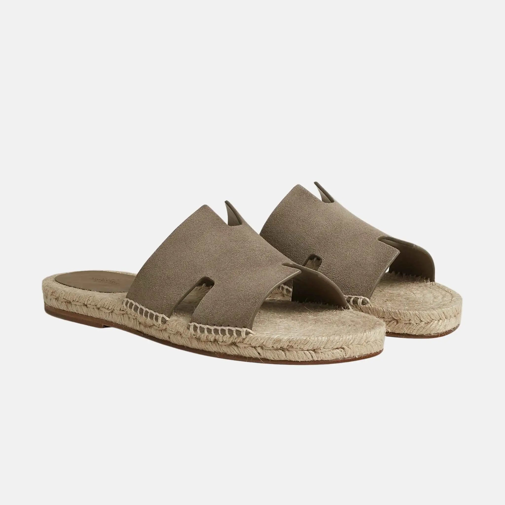 Antigua Espadrille In Suede Goatskin