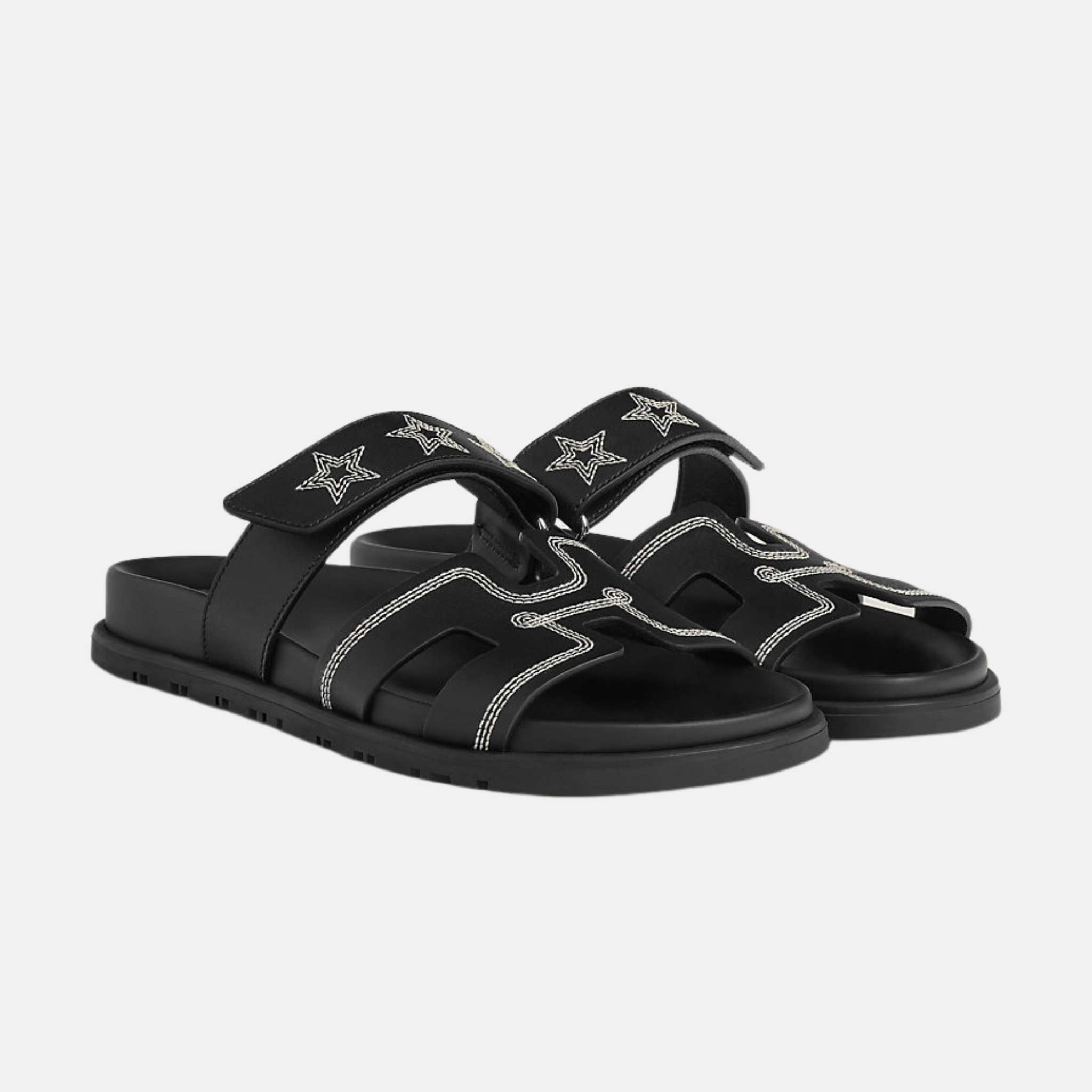 Chypre Sandal Embroidered Calfskin Stars Women