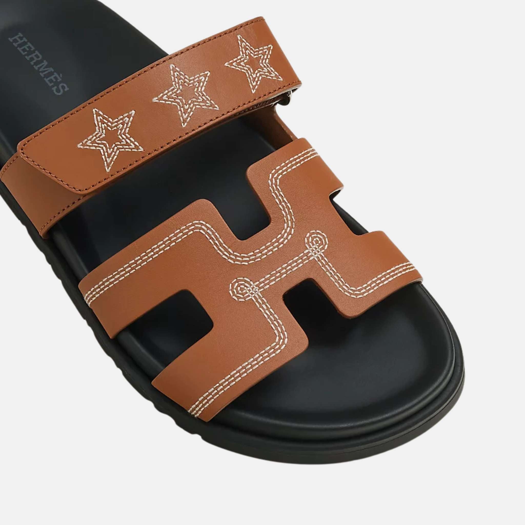 Chypre Sandal Embroidered Calfskin Stars Women