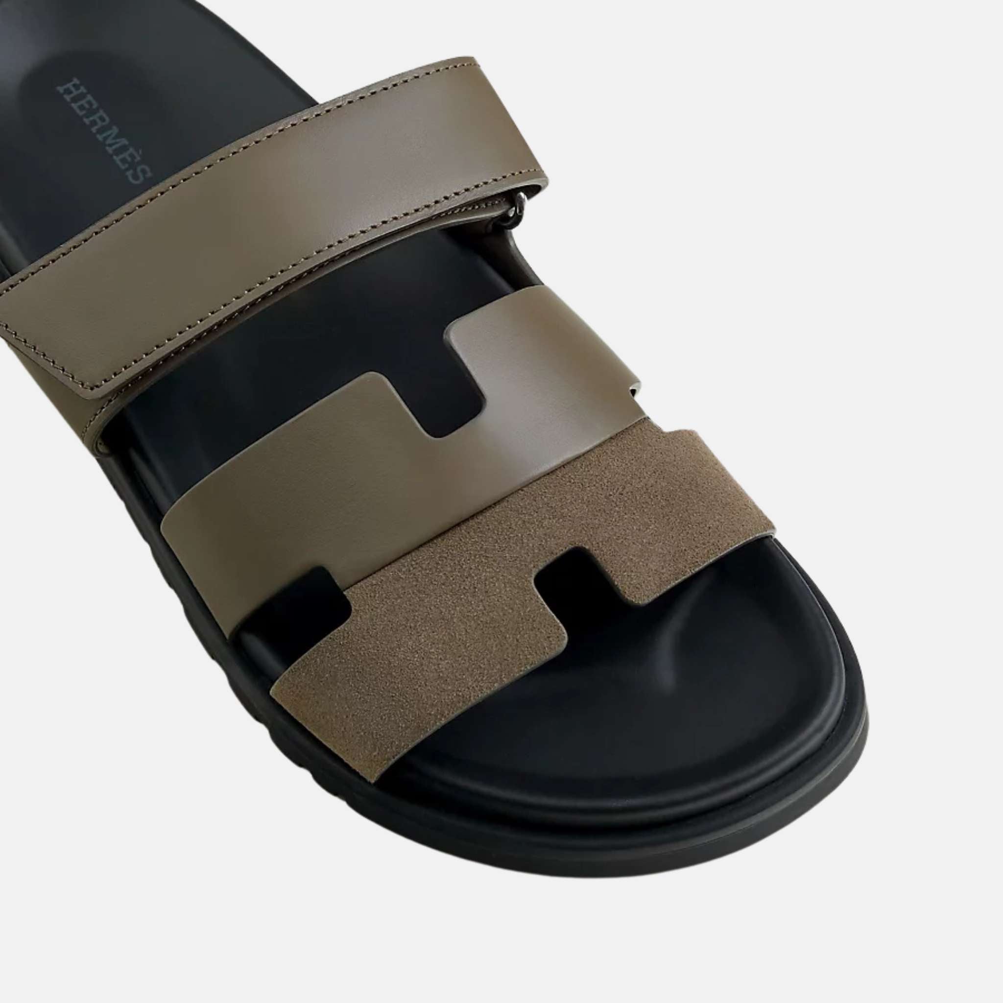 Chypre Sandal Calfskin and Suede Goatskin Men