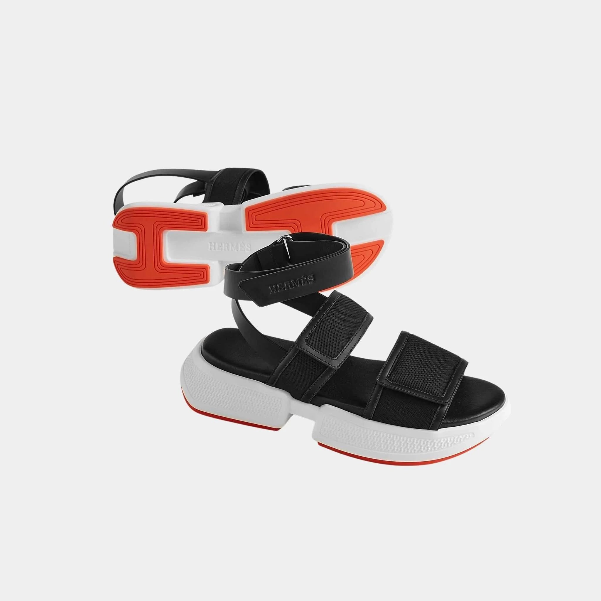 Geek Sandal Stitched Mesh And Calfskin