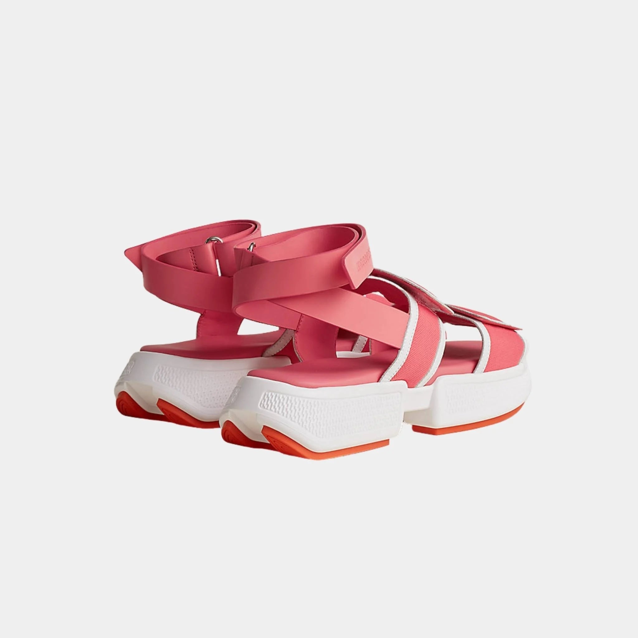 Geek Sandal Stitched Mesh And Calfskin Rose Du Desert