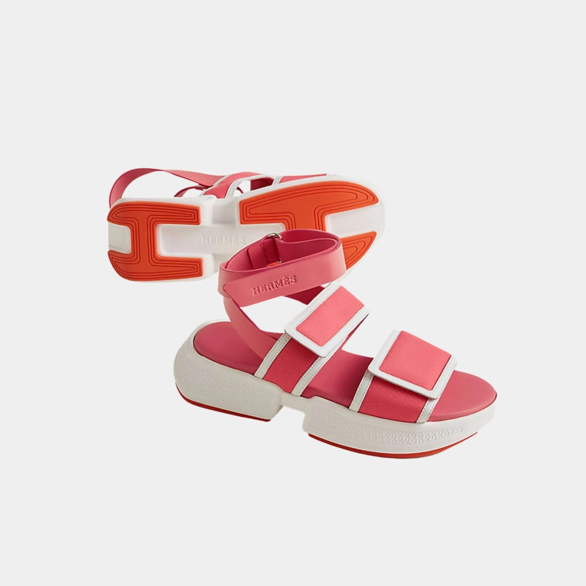 Geek Sandal Stitched Mesh And Calfskin Rose Du Desert