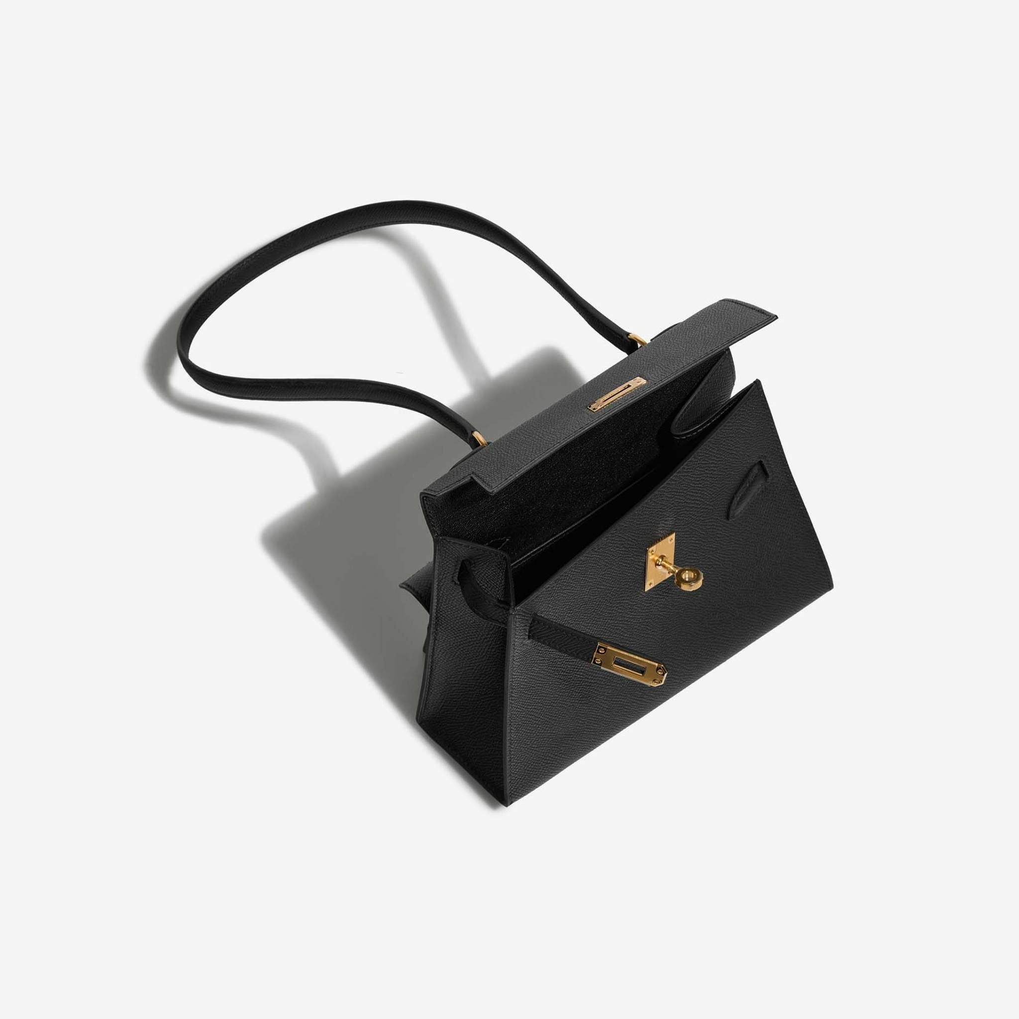 Kelly 20 Mini en Desordre Epsom Black