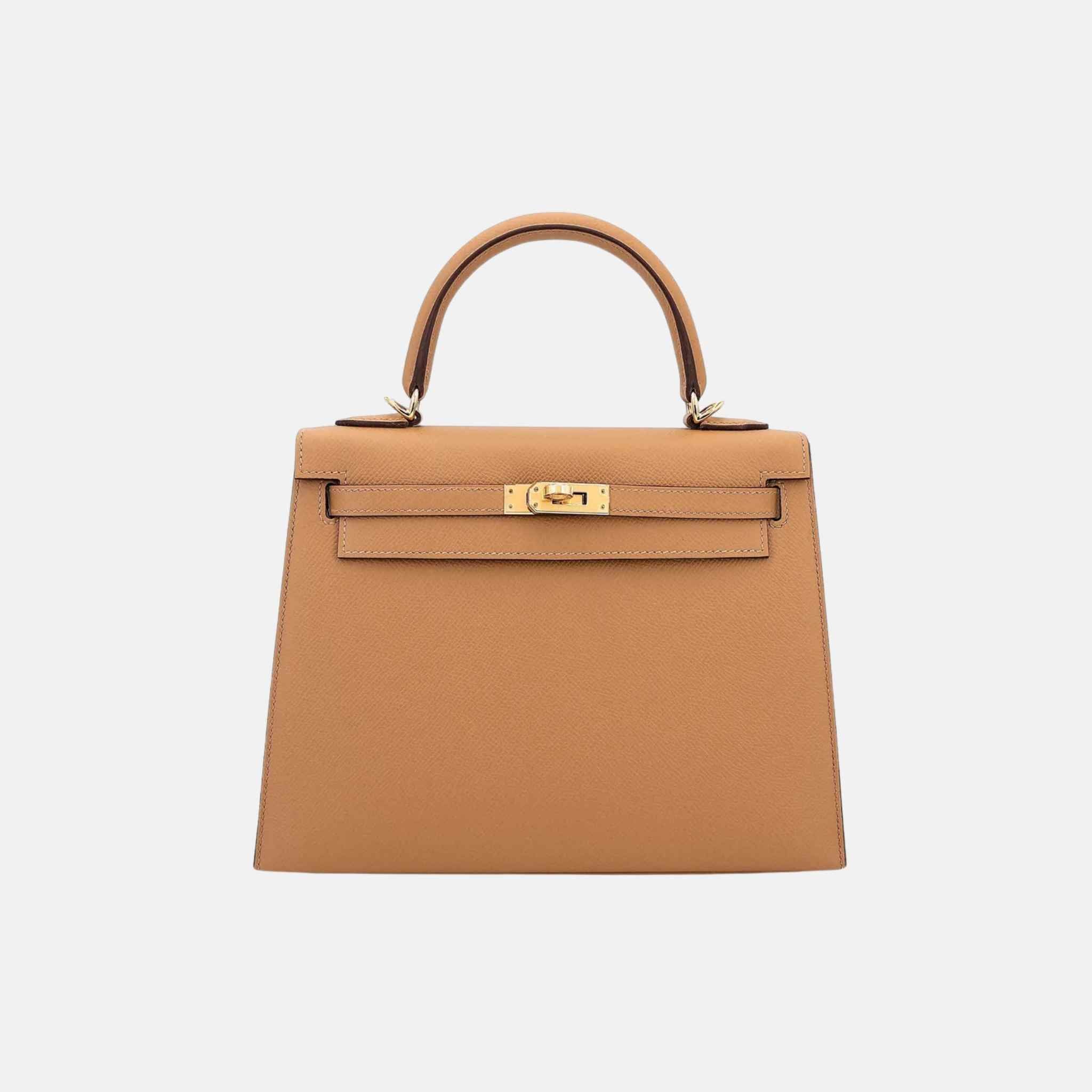 Kelly 25 Epsom Sellier Biscuit GHW