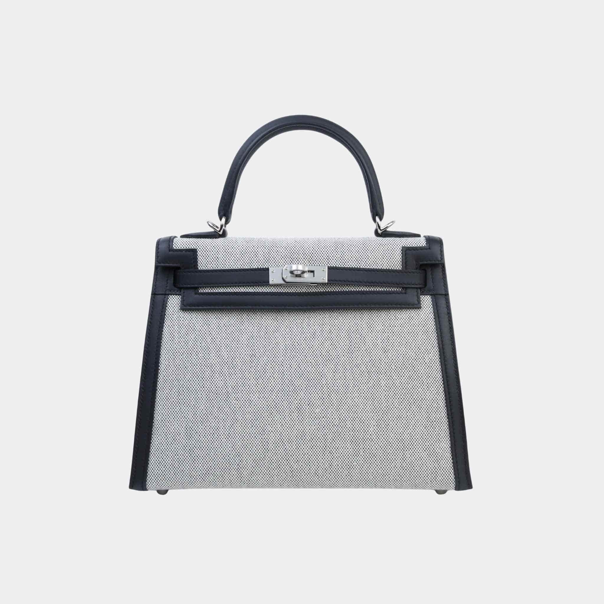 Kelly 25 Sellier Toile So H Canvas-Swift Black PHW