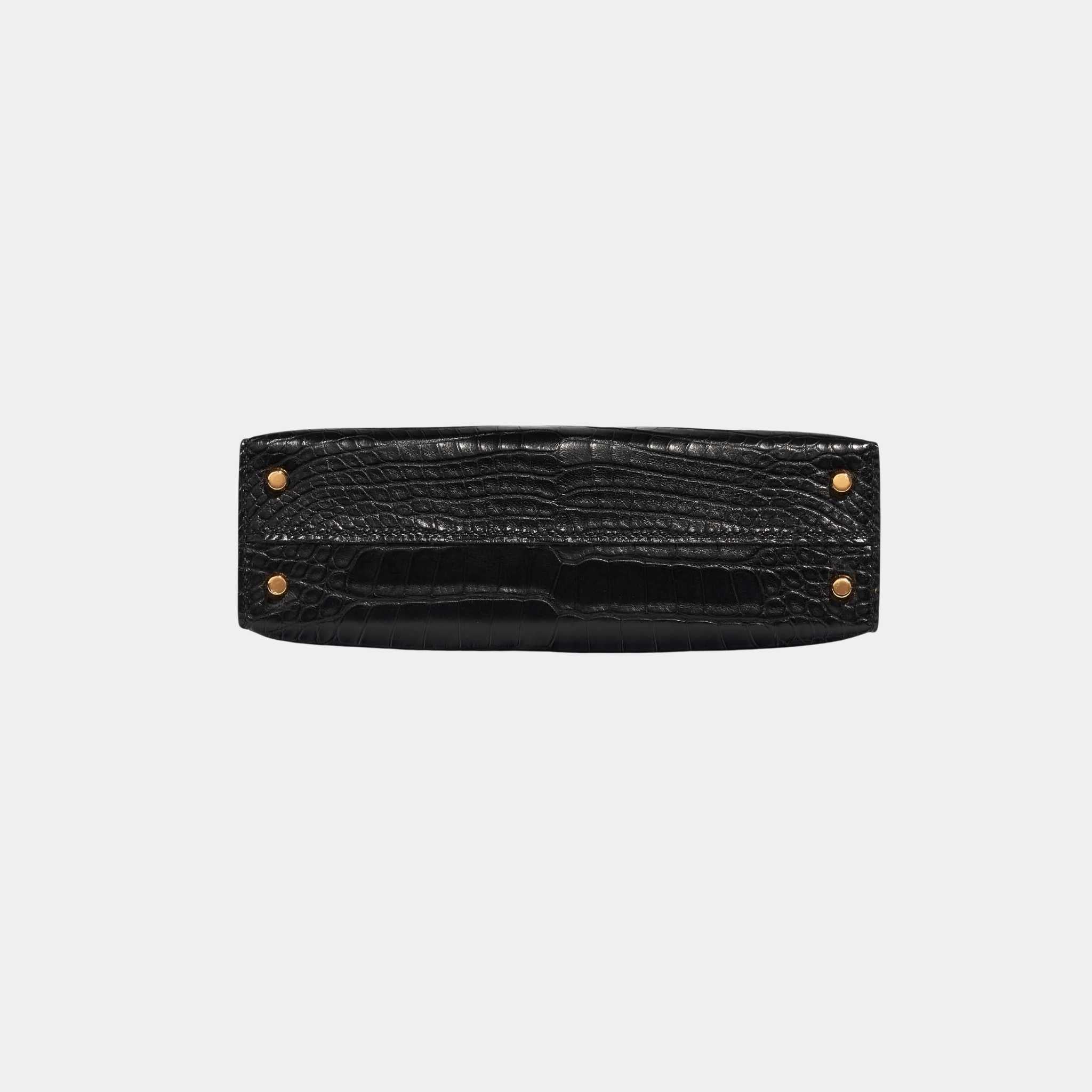 Kelly Mini 20 Matte Alligator Black GHW