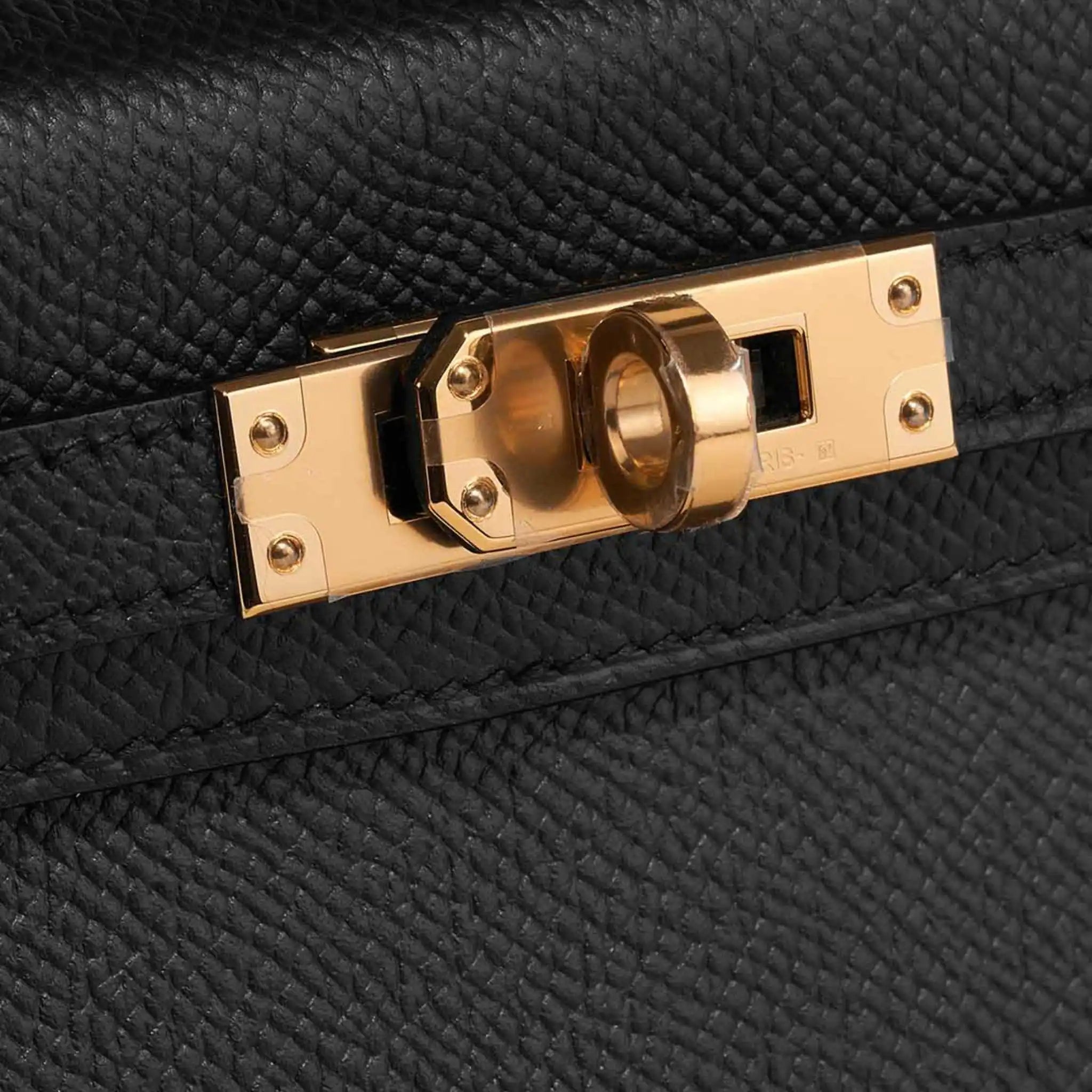 Kelly Mini Epsom Black GHW