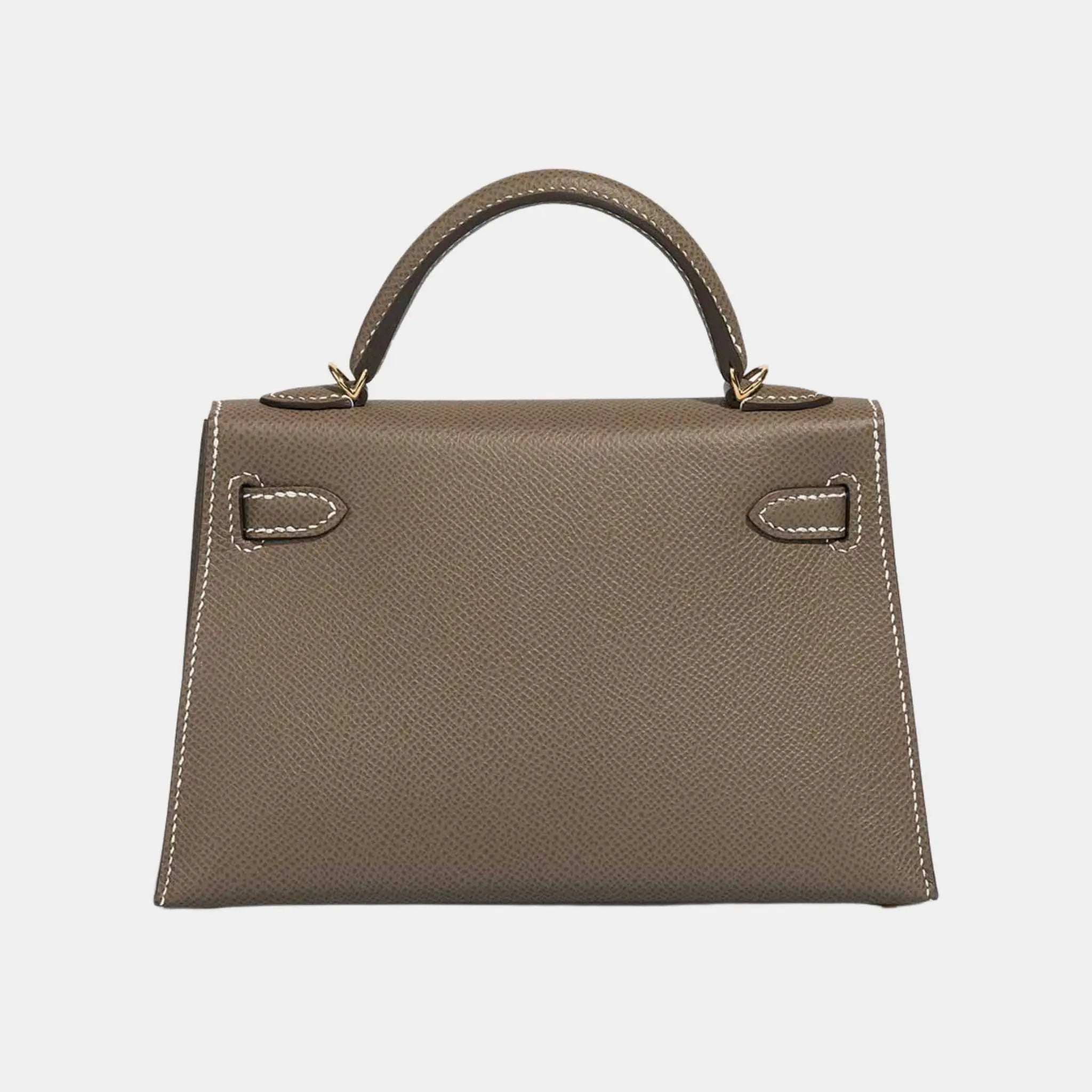Kelly Mini Epsom Etoupe GHW