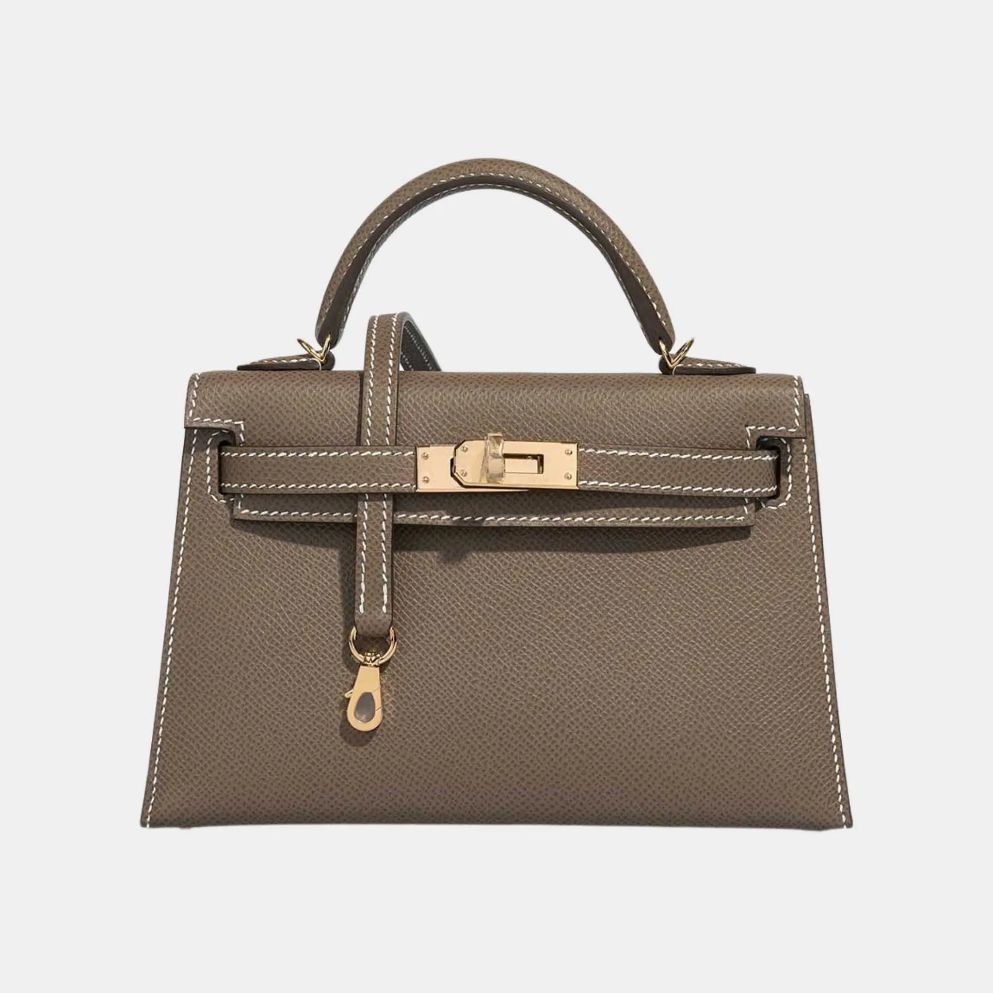 Kelly Mini Epsom Etoupe GHW