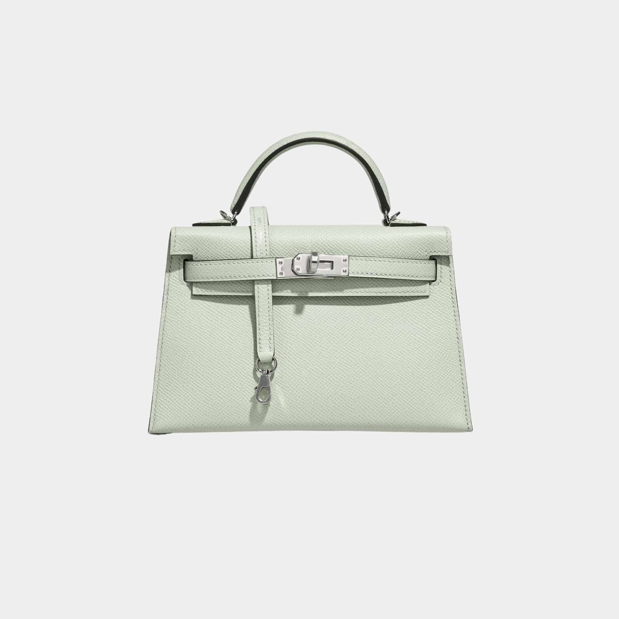 Kelly Mini Epsom Vert Fizz PHW