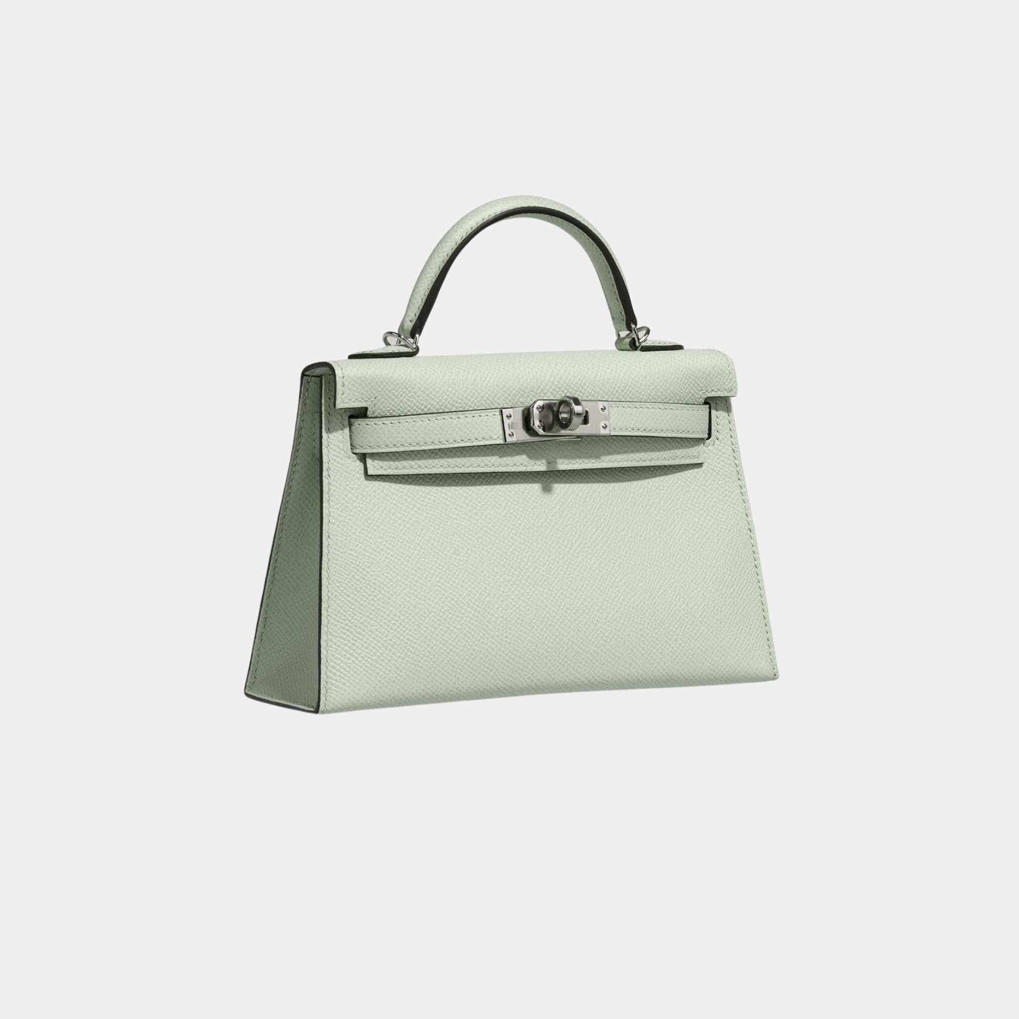 Kelly Mini Epsom Vert Fizz PHW