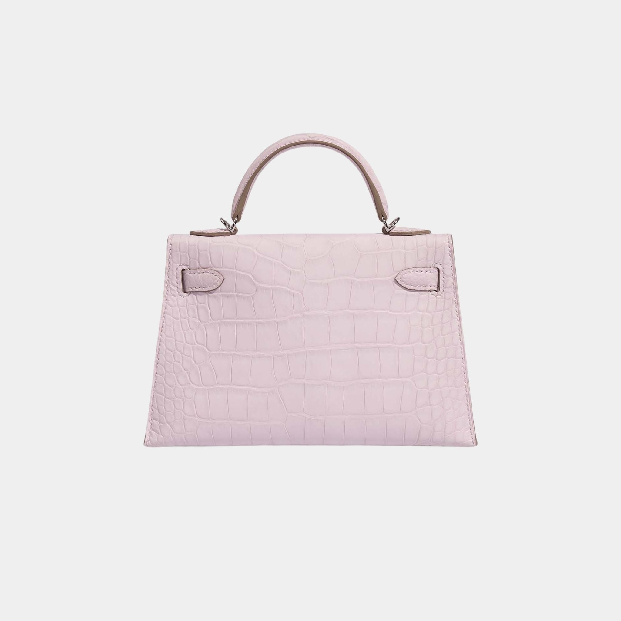 Kelly Mini Matte Alligator Borreal Mauve Pale PHW