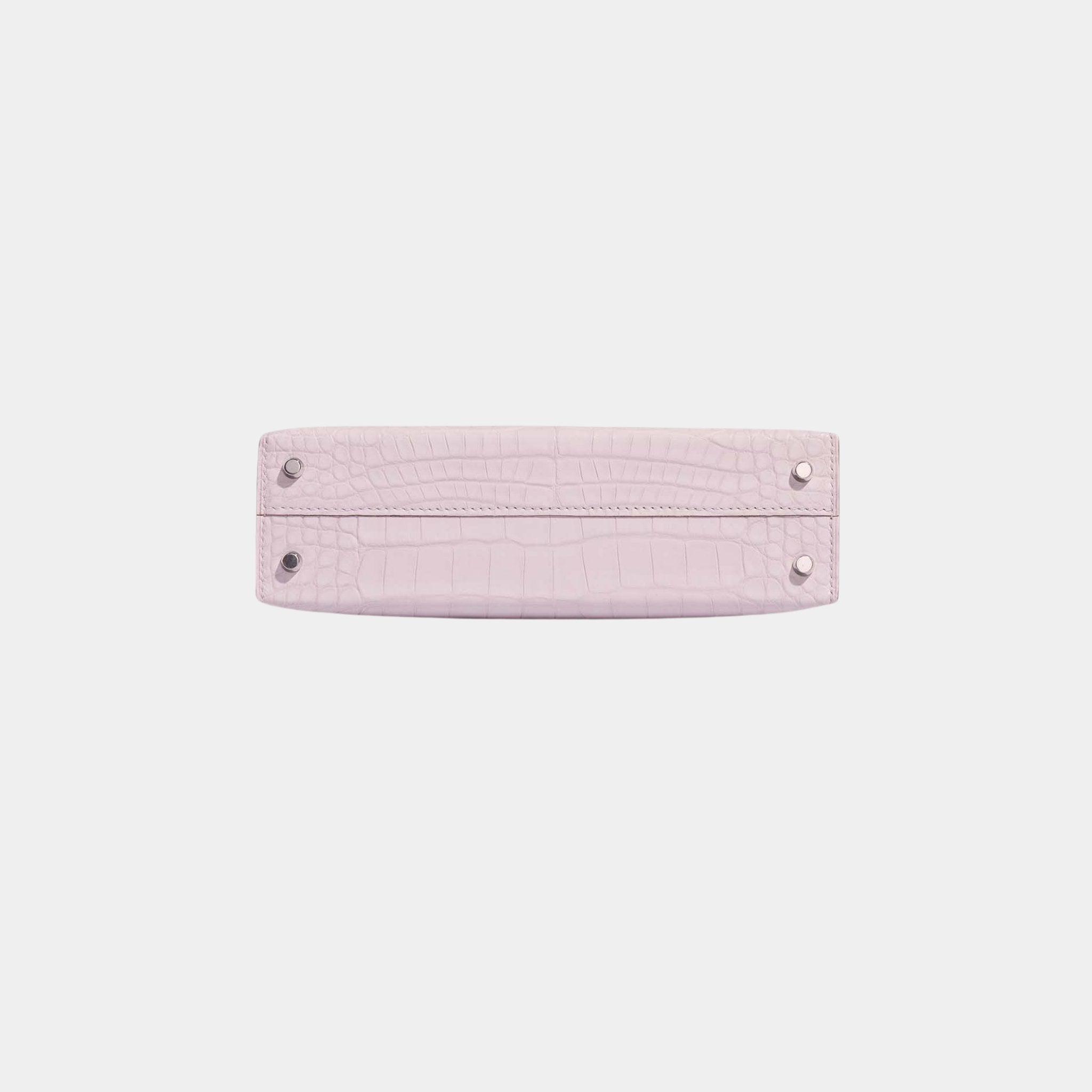 Kelly Mini Matte Alligator Borreal Mauve Pale PHW