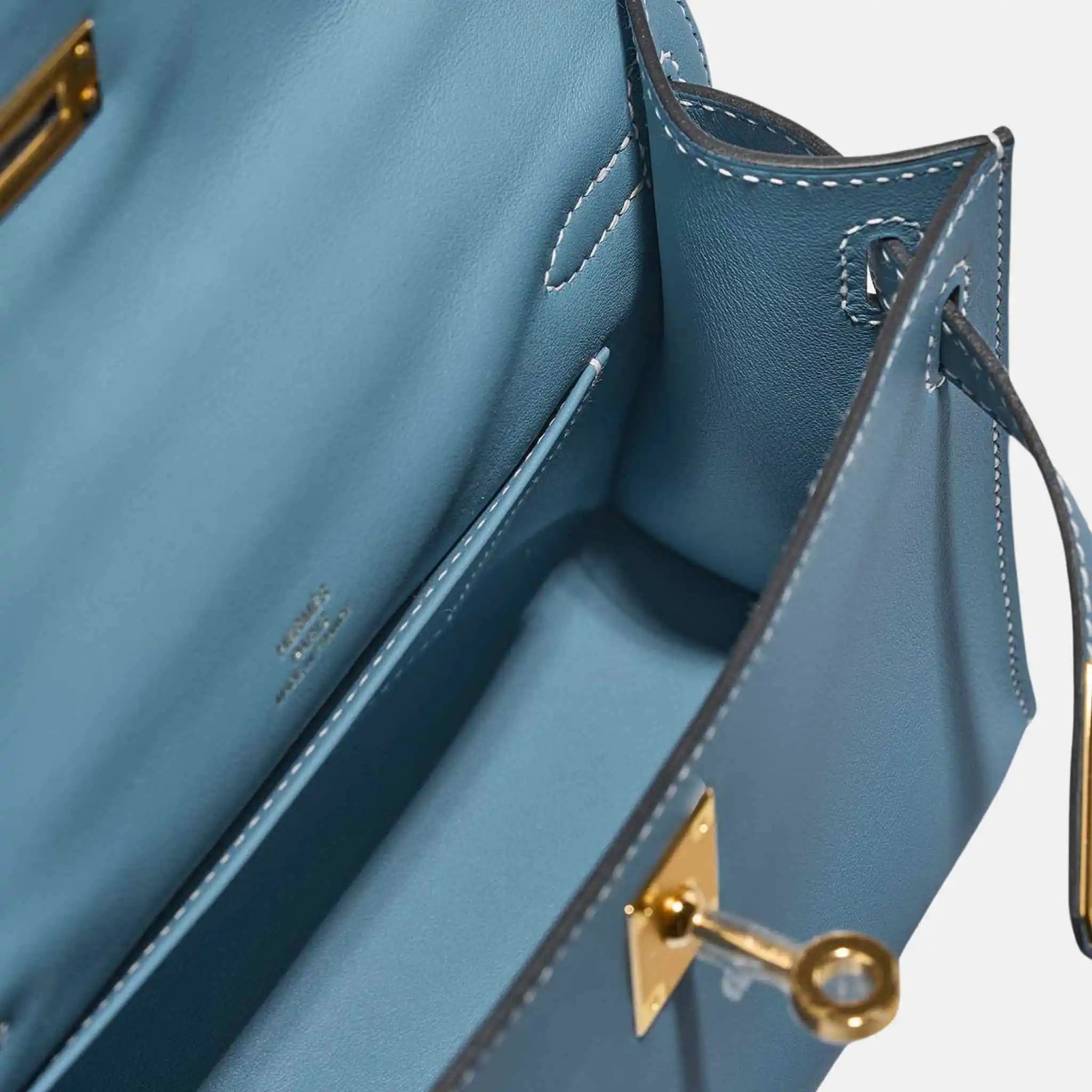 Kelly Pochette Swift Bleu Jean