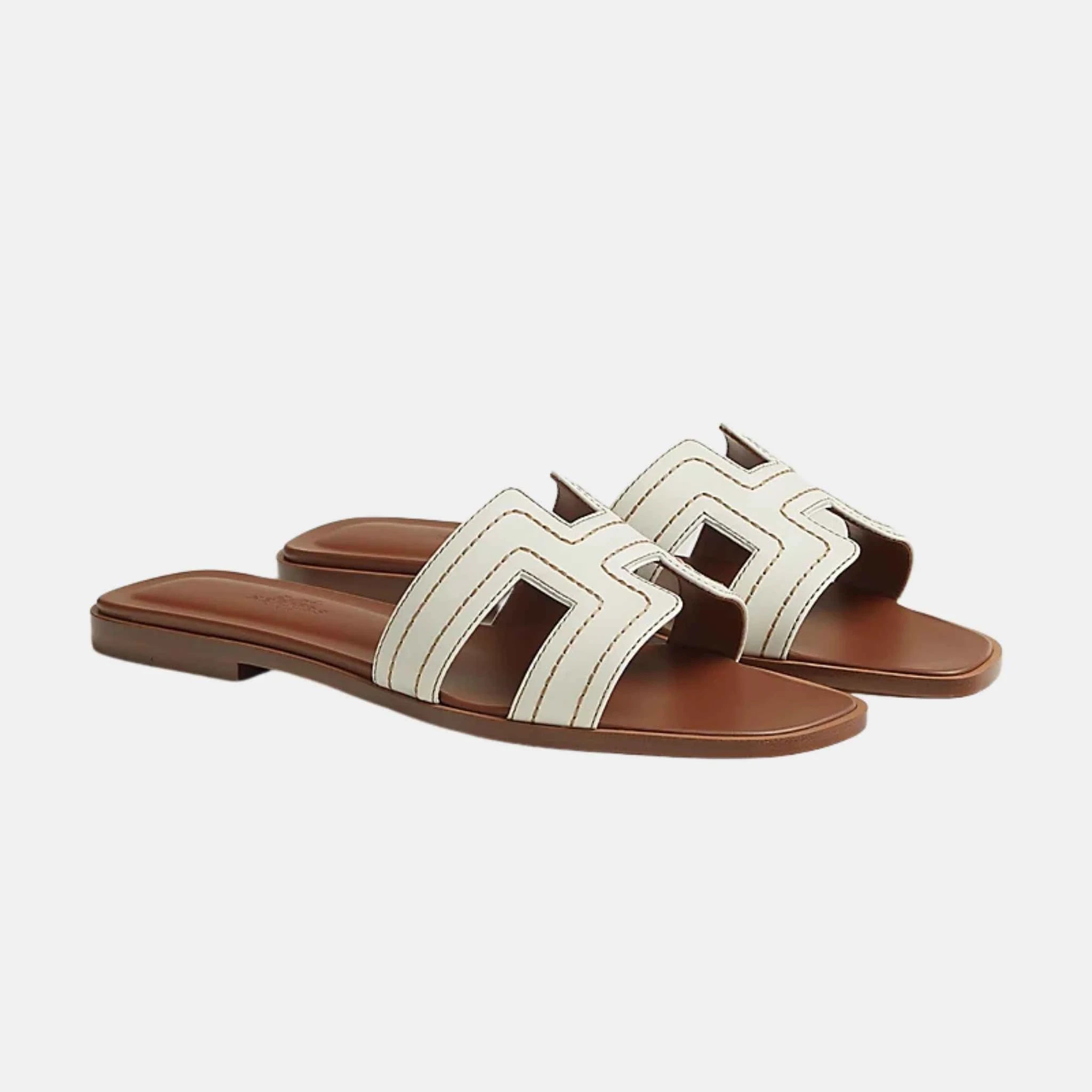 Oran Sandal Embroidered Calfskin