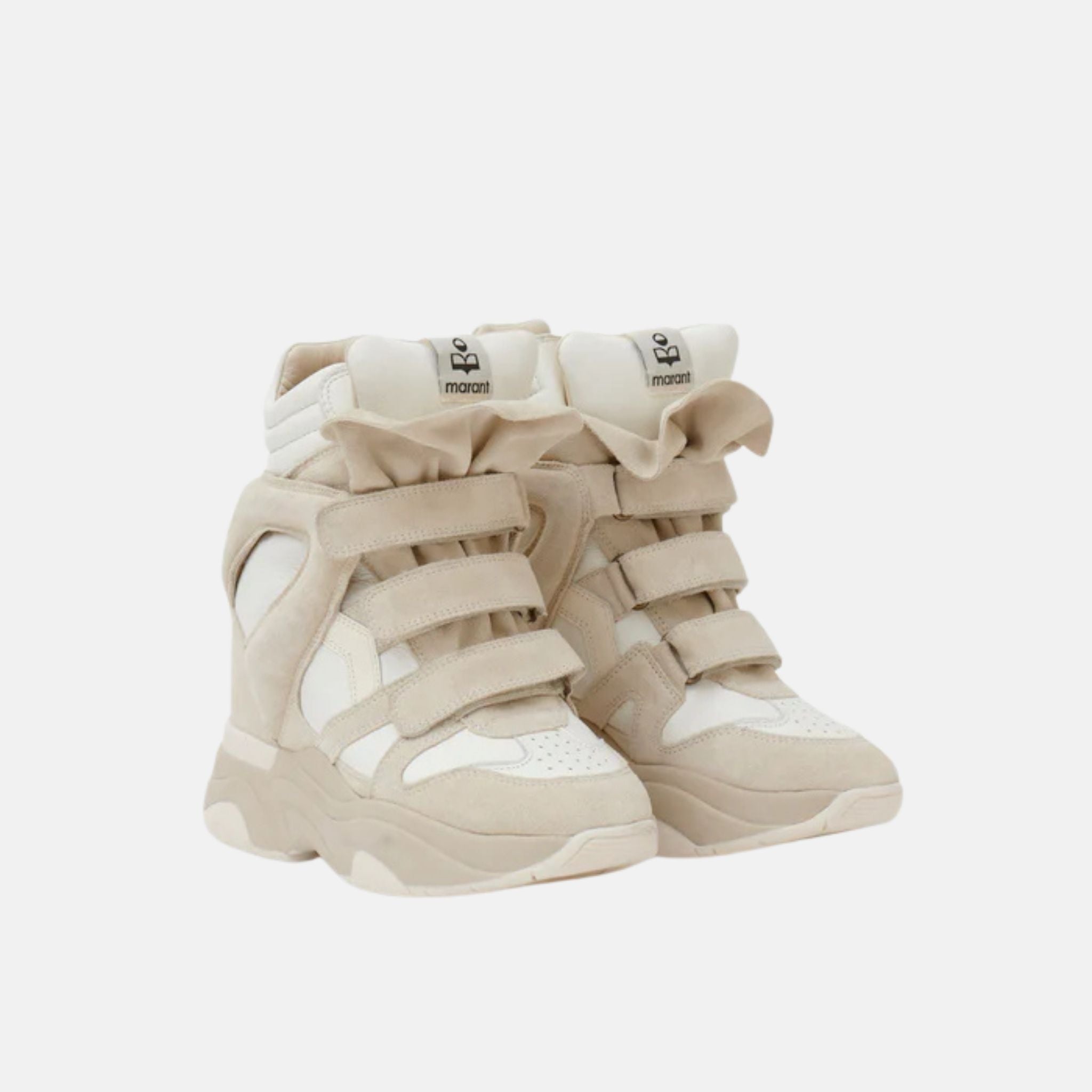 Balskee High Top Leather Wedge Sneakers