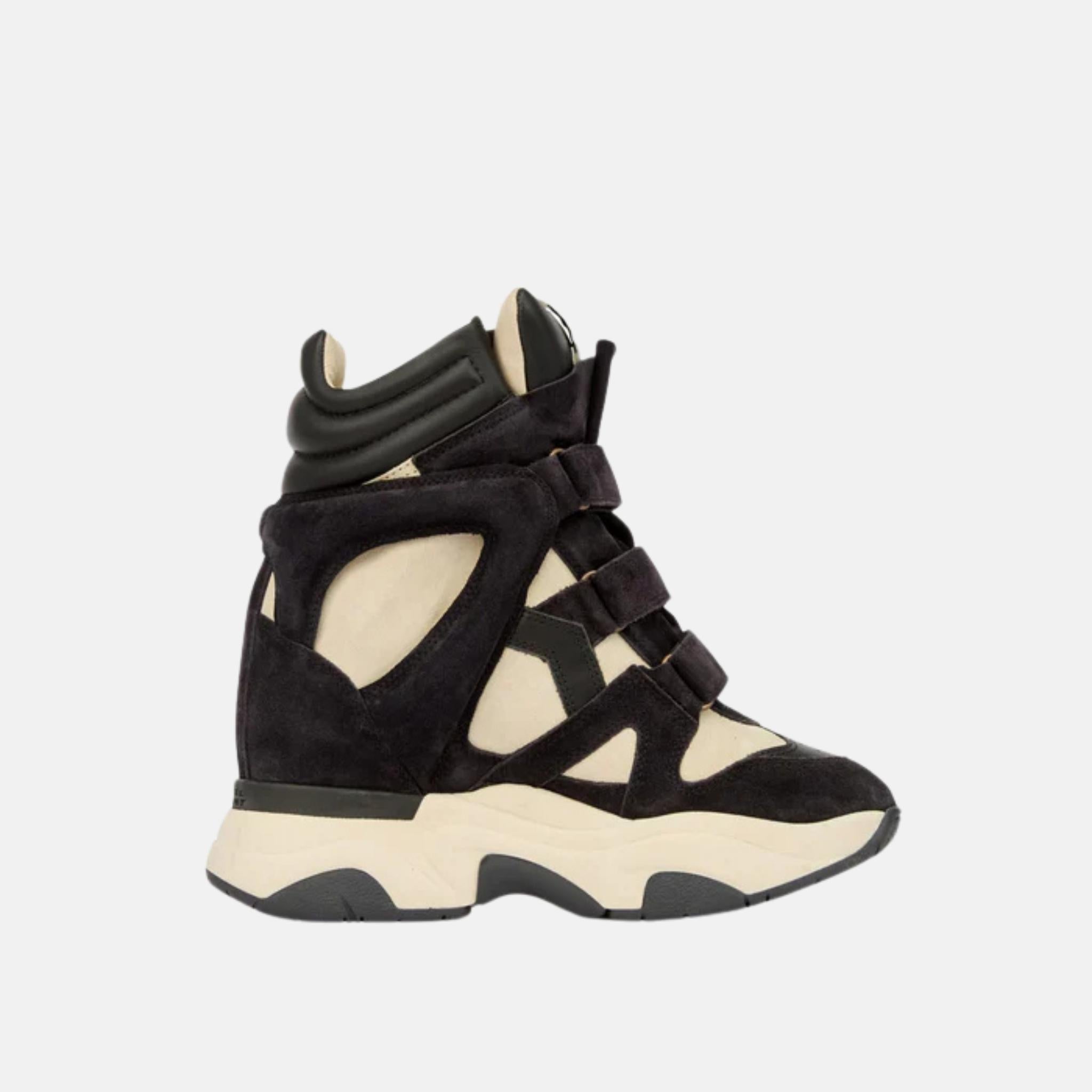 Balskee Wedge Sneakers In Suede Calfskin Leather