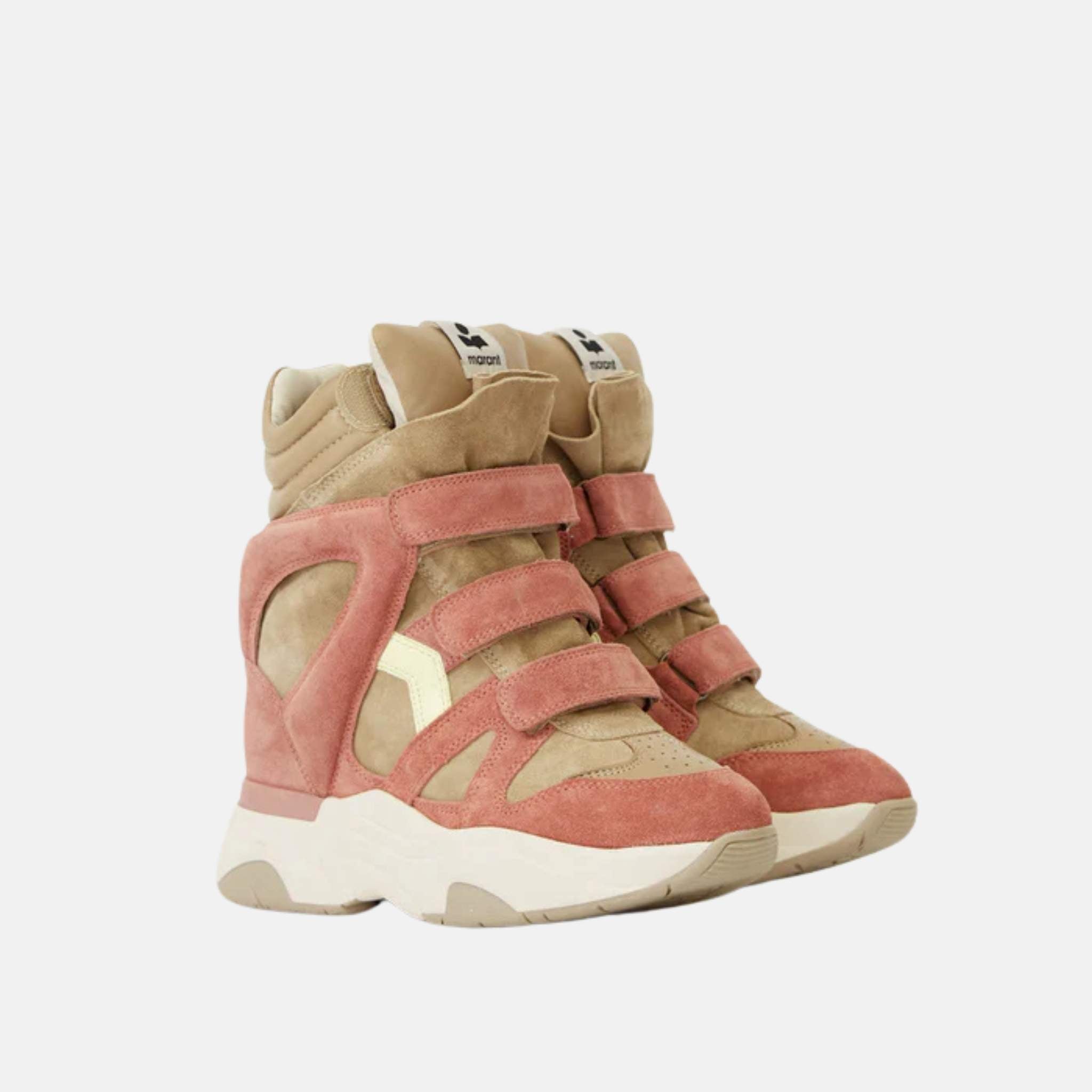 Balskee Wedge Sneakers In Suede Calfskin Leather