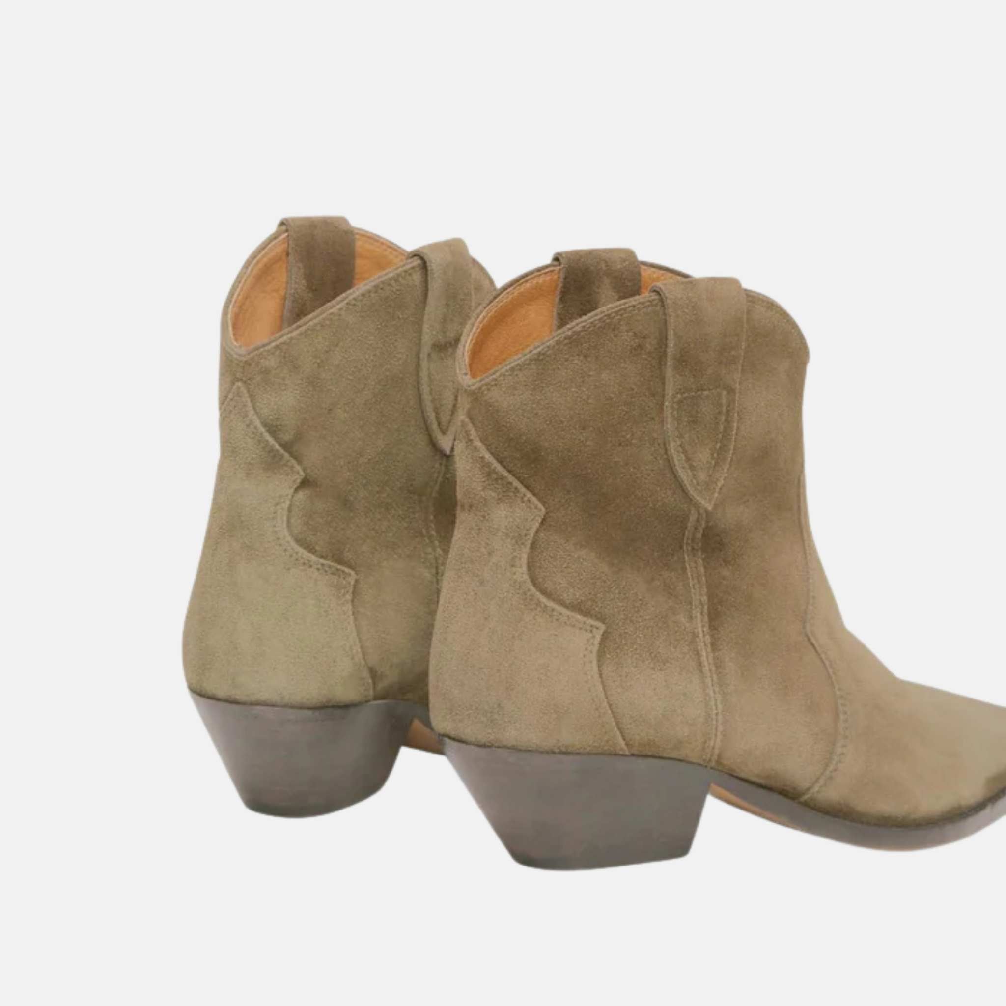 Dewina Cowboy Boots In Suede Calfskin Leather