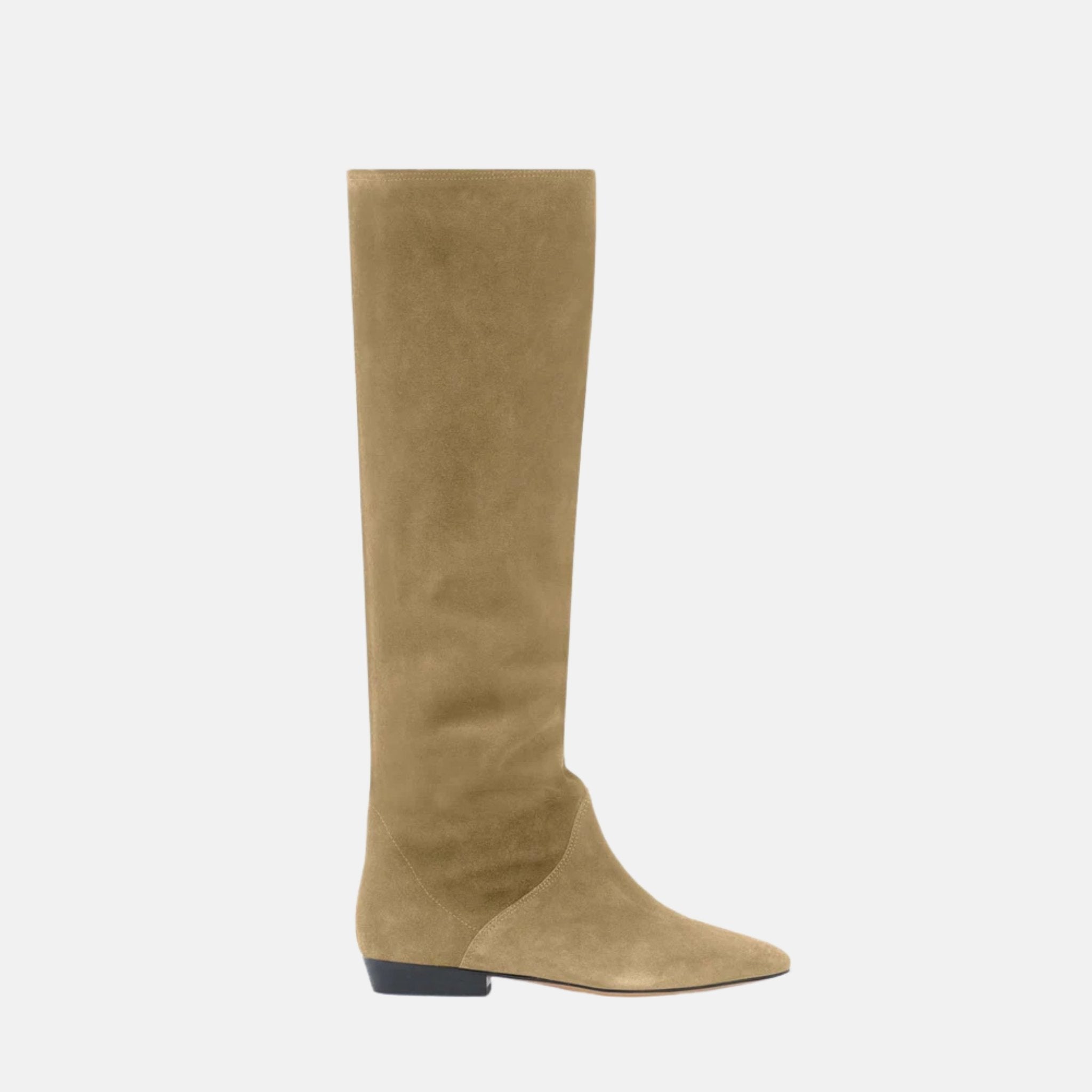 Sayla Flat Boots In Suede Leather