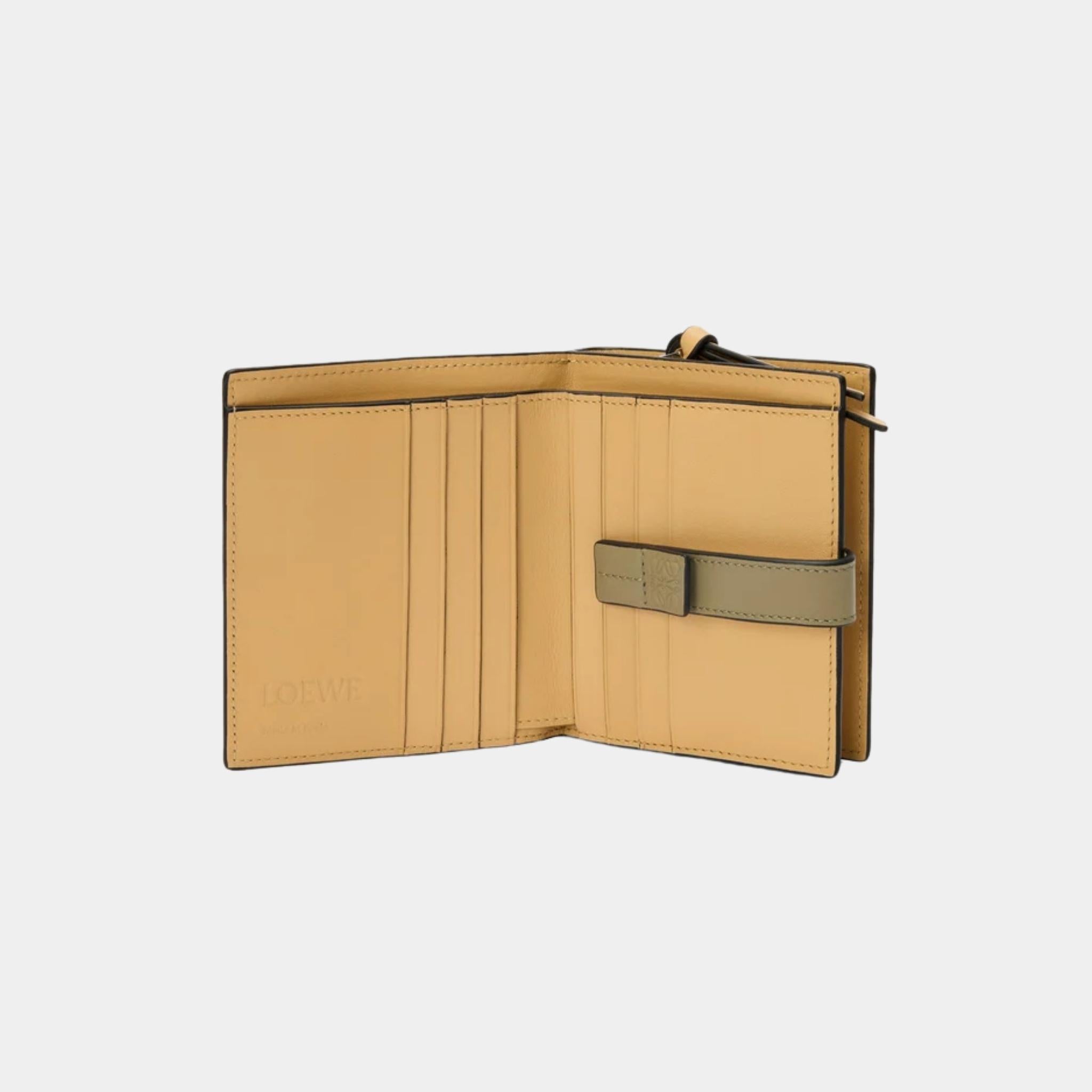 Compact Zip Wallet In Soft Grained Calfskin