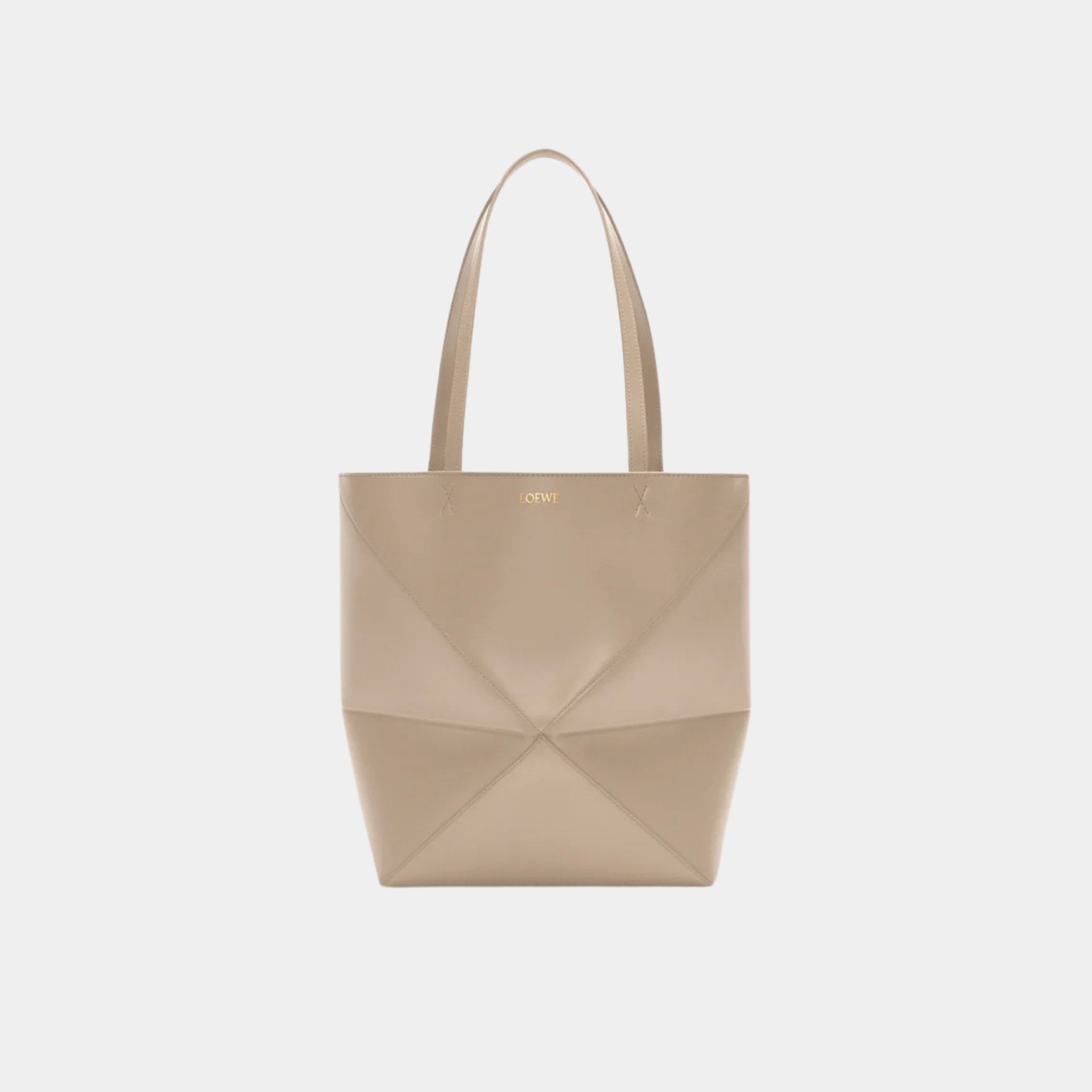 Medium Puzzle Fold Tote In Shiny Calfskin