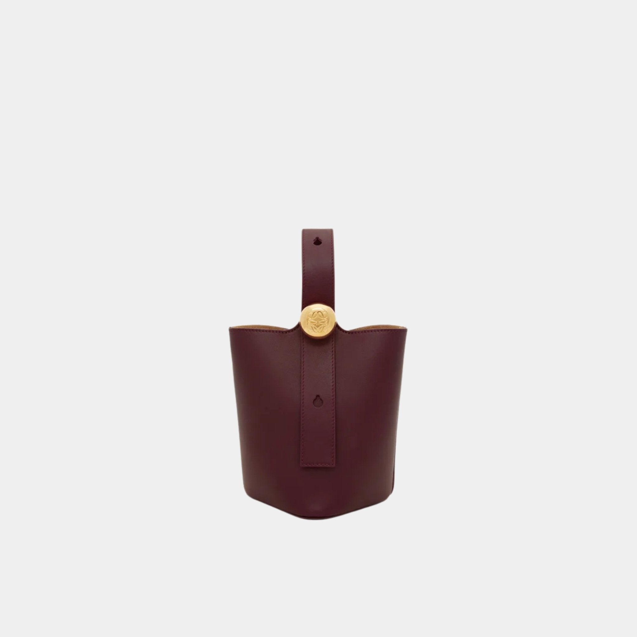 Mini Pebble Bucket In Smooth Calfskin
