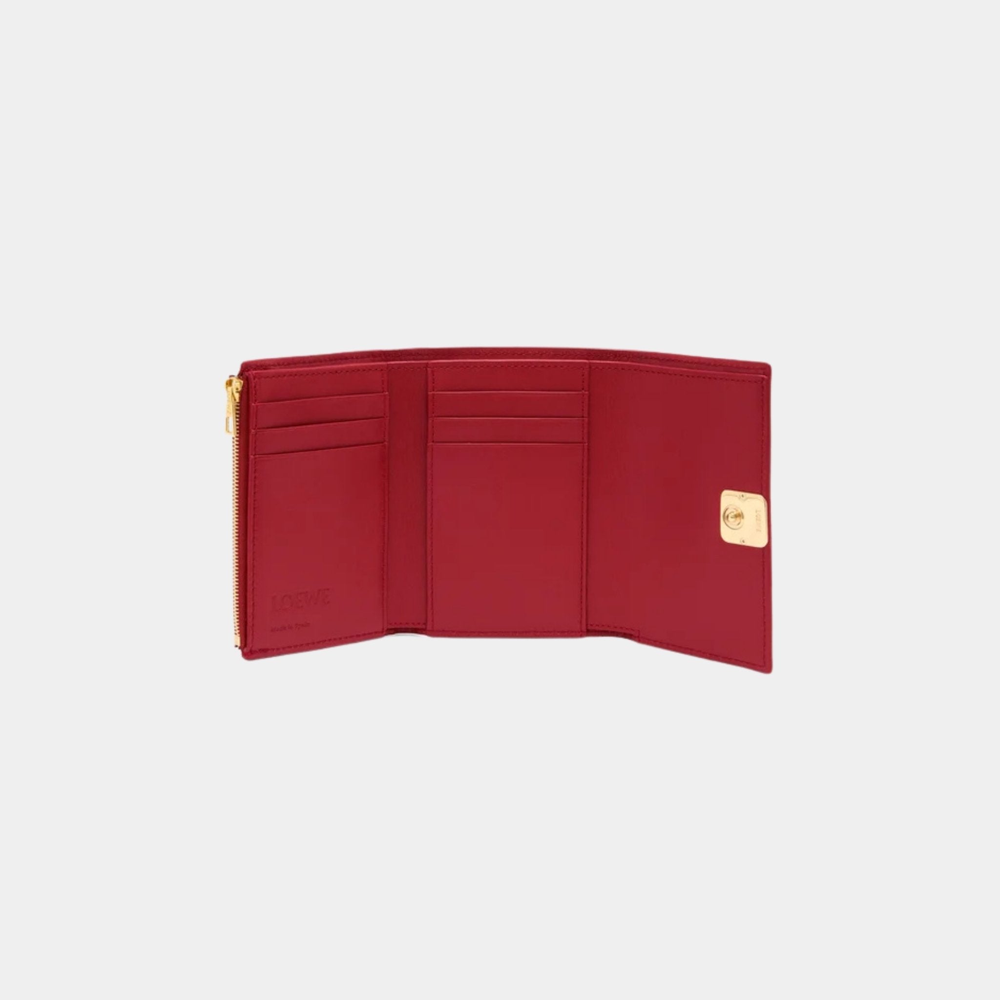 Puffer Anagram Small Vertical Wallet In Shiny Nappa Calfskin