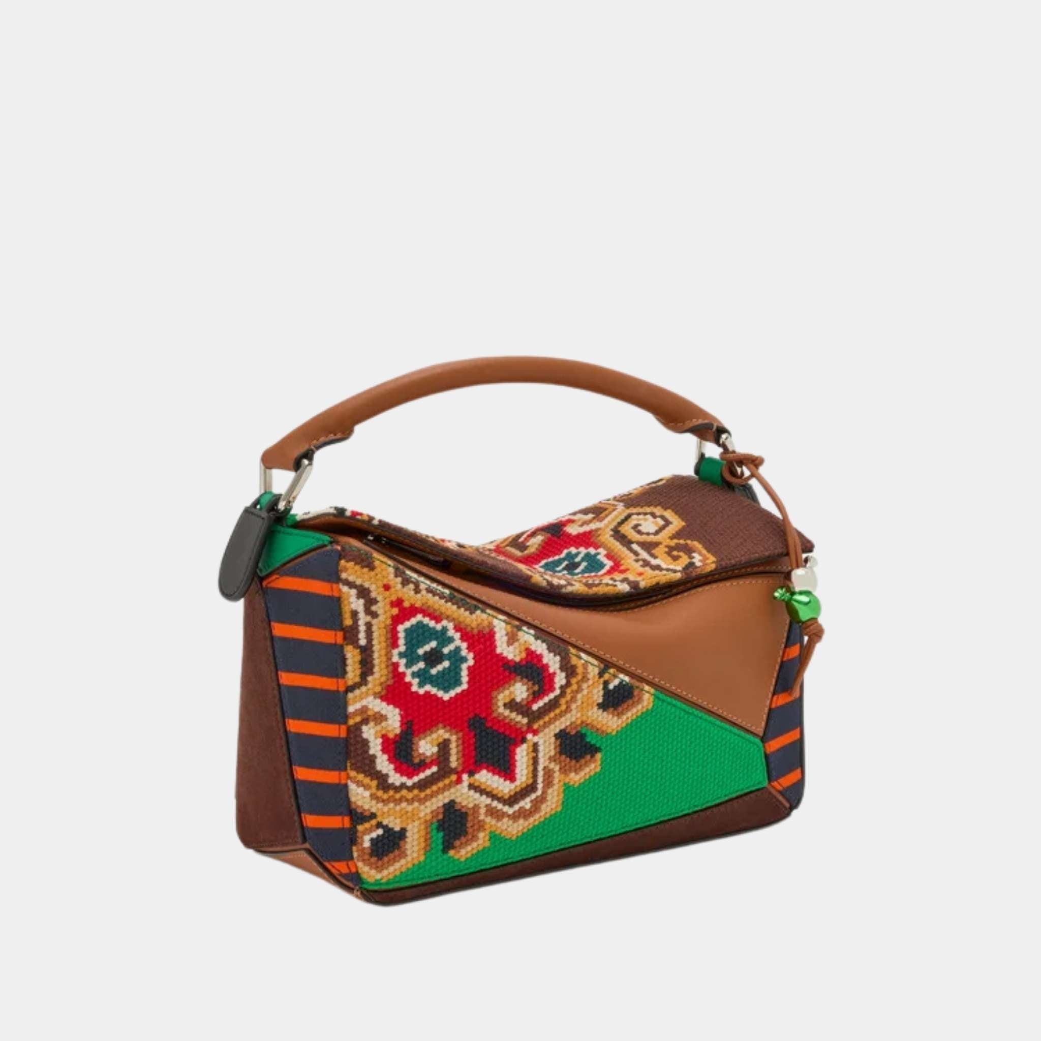 Puzzle 10 Patchwork Re-Edition Bag in Calfskin and Suede