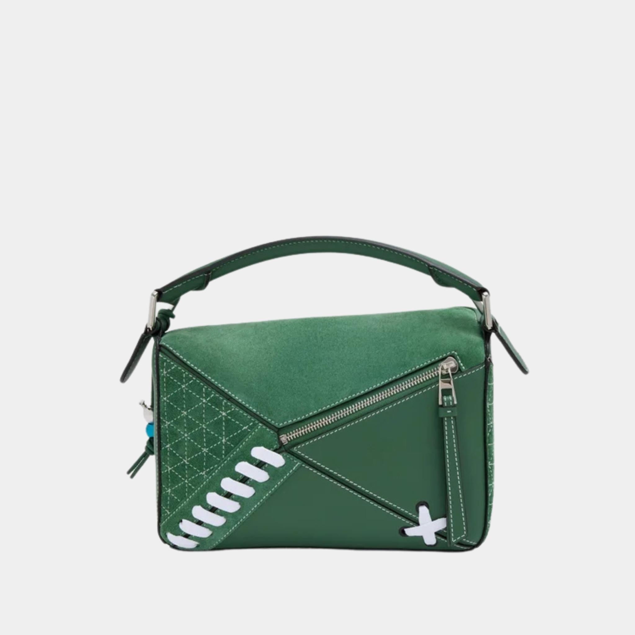 Puzzle 10 Varsity Re-edition Bag in Calfskin and Suede