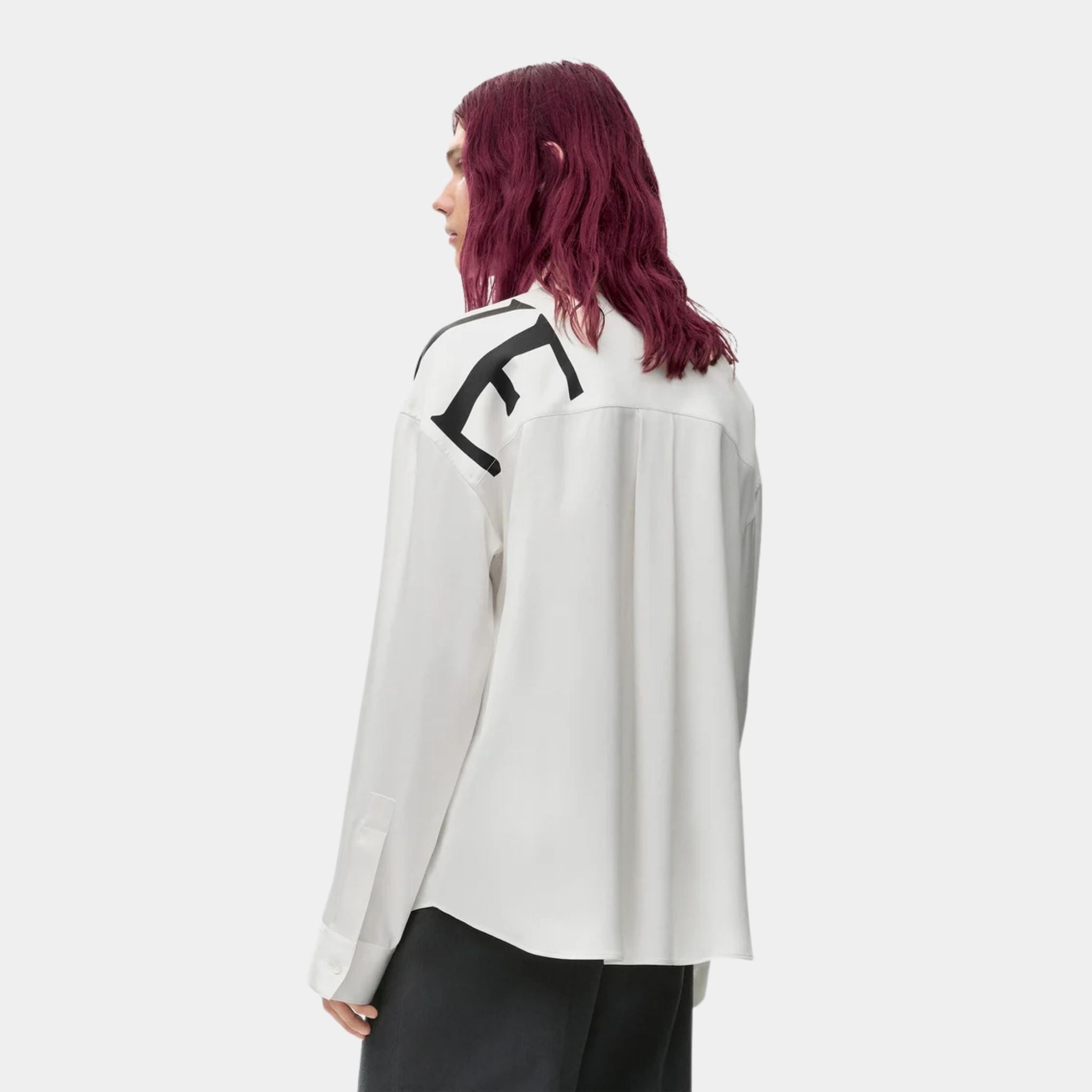 Shirt in Silk with oversized LOEWE Print