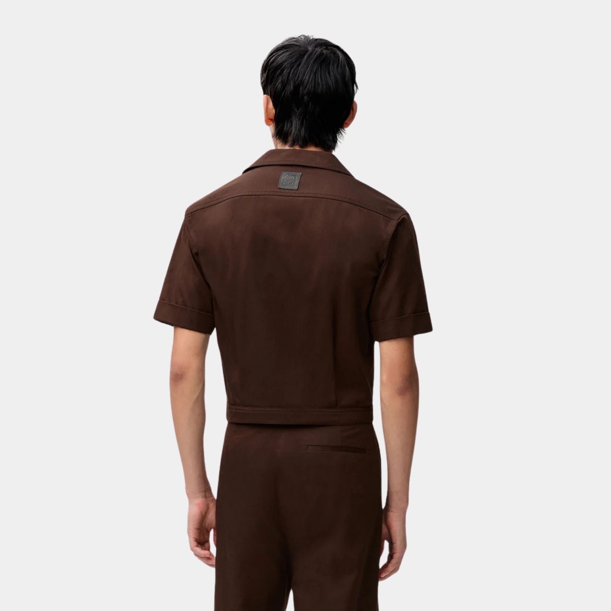 Short Sleeve Shirt in Lightweight Compact Cotton