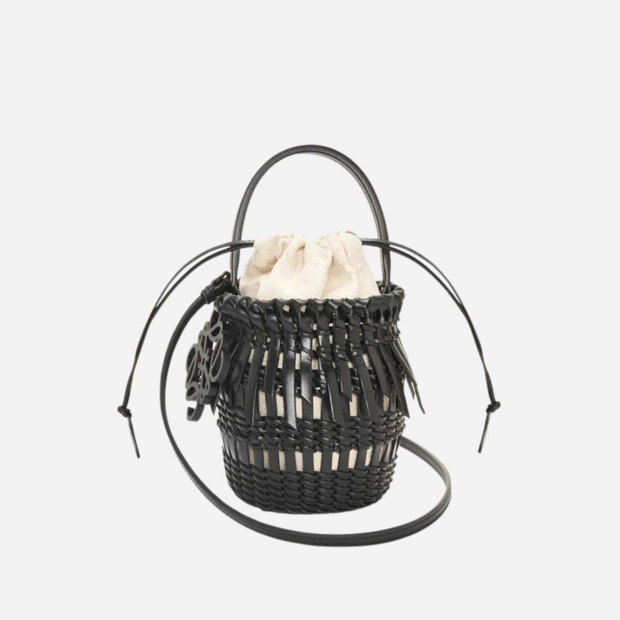 Small Fringe Bucket Bag in Calfskin