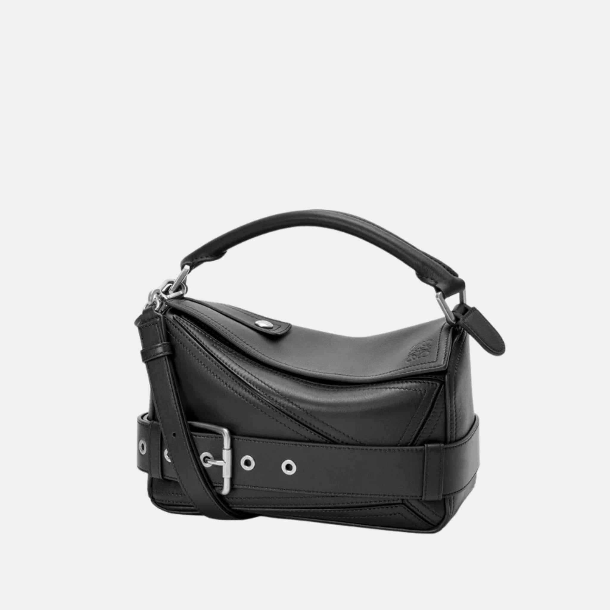 Small Puzzle Biker Bag in Shiny Calfskin