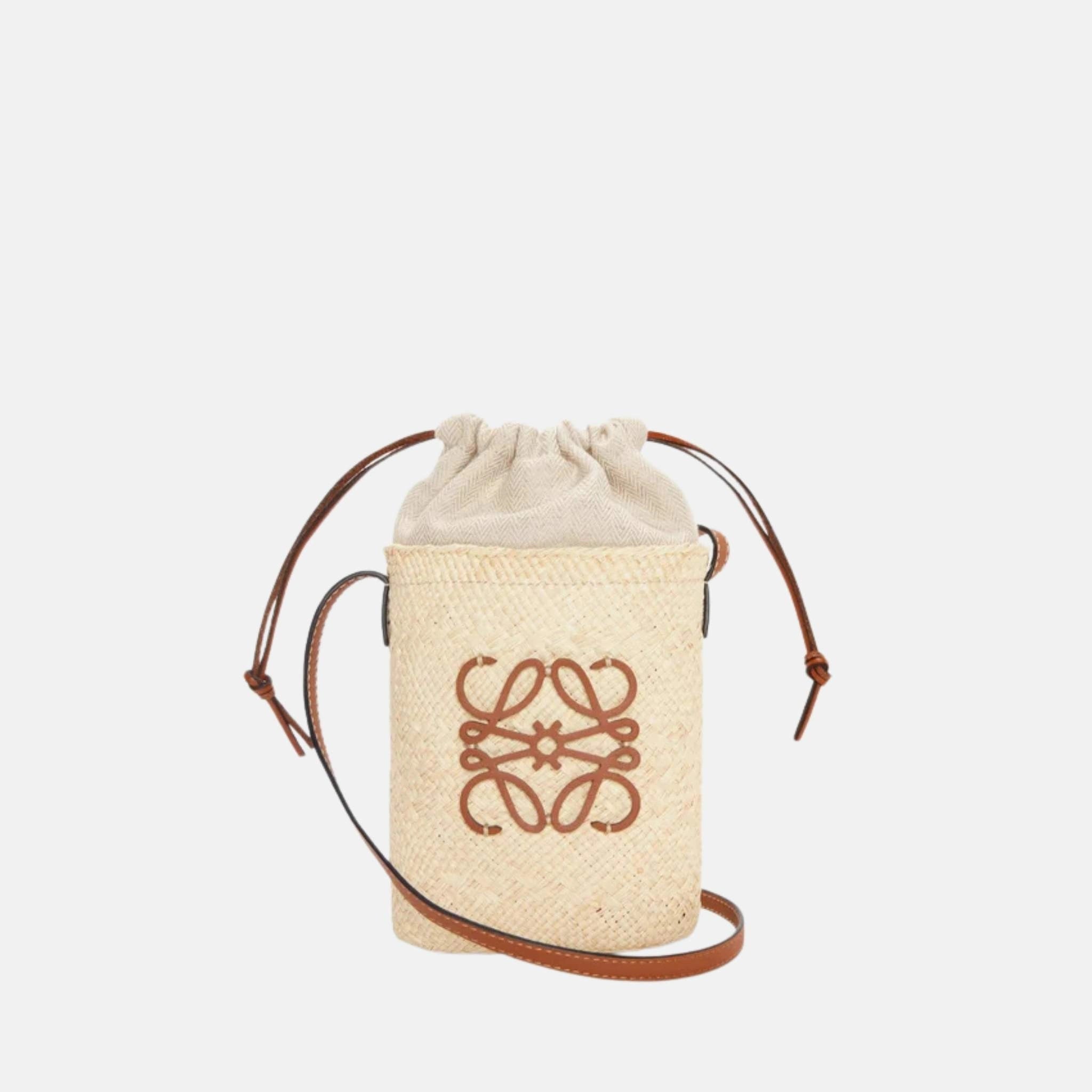 Square Pocket in Iraca Palm and Calfskin