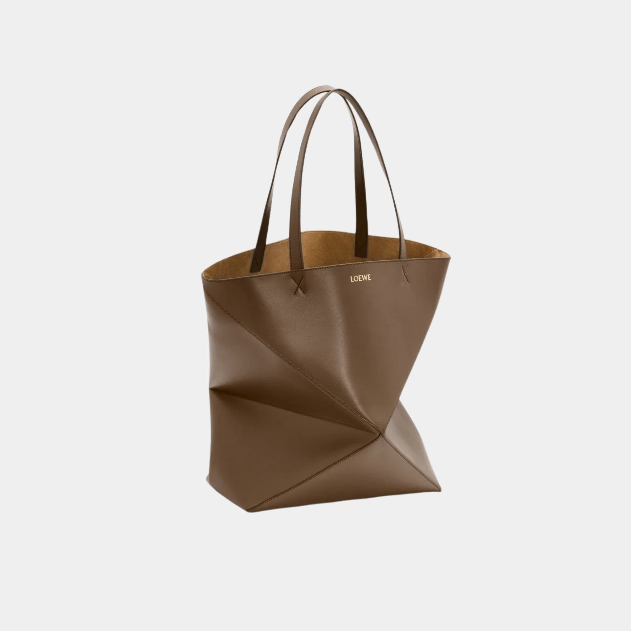 XL Puzzle Fold Tote Bag Shiny Calf Leather