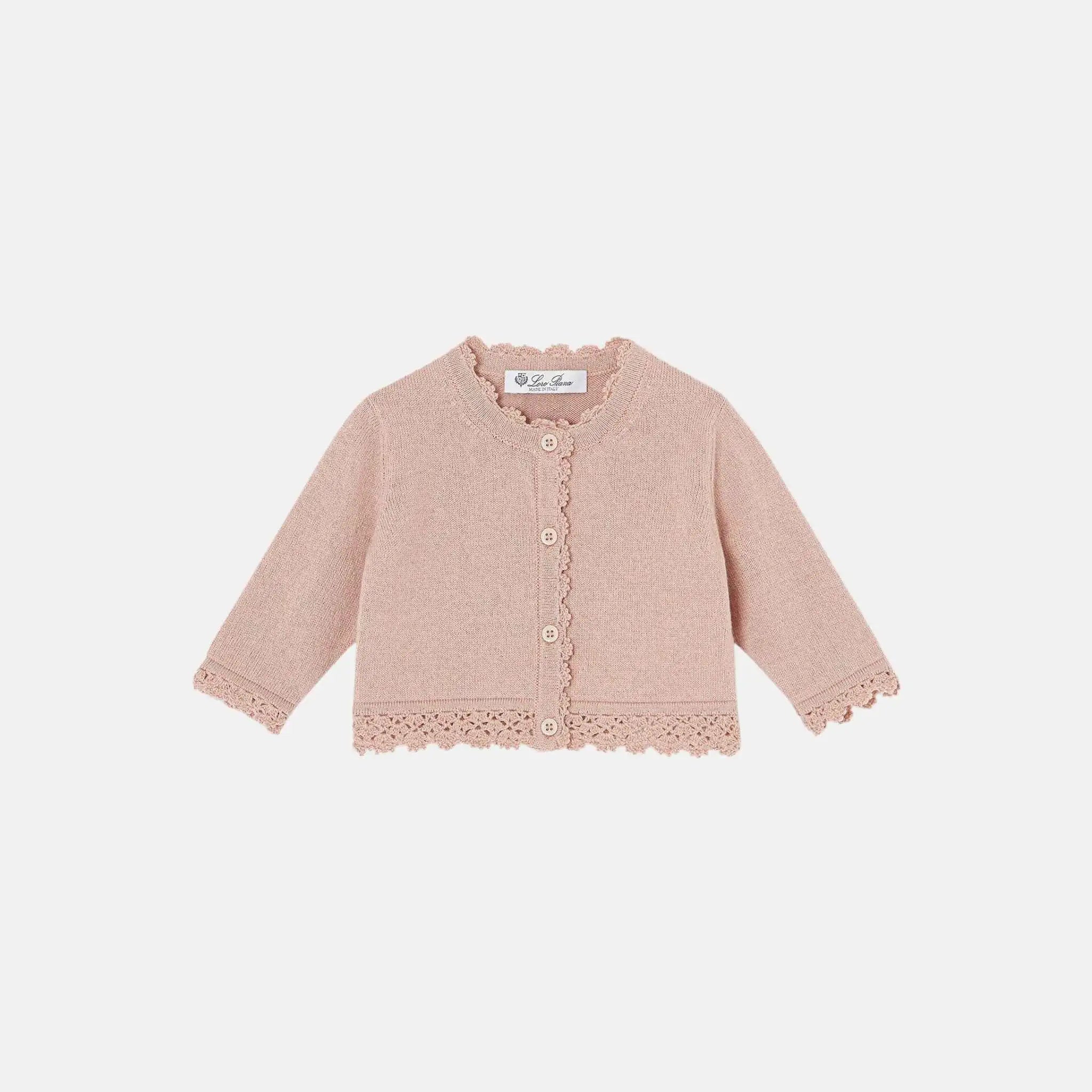 Baby Rosebud Cardigan Cashmere Cotton