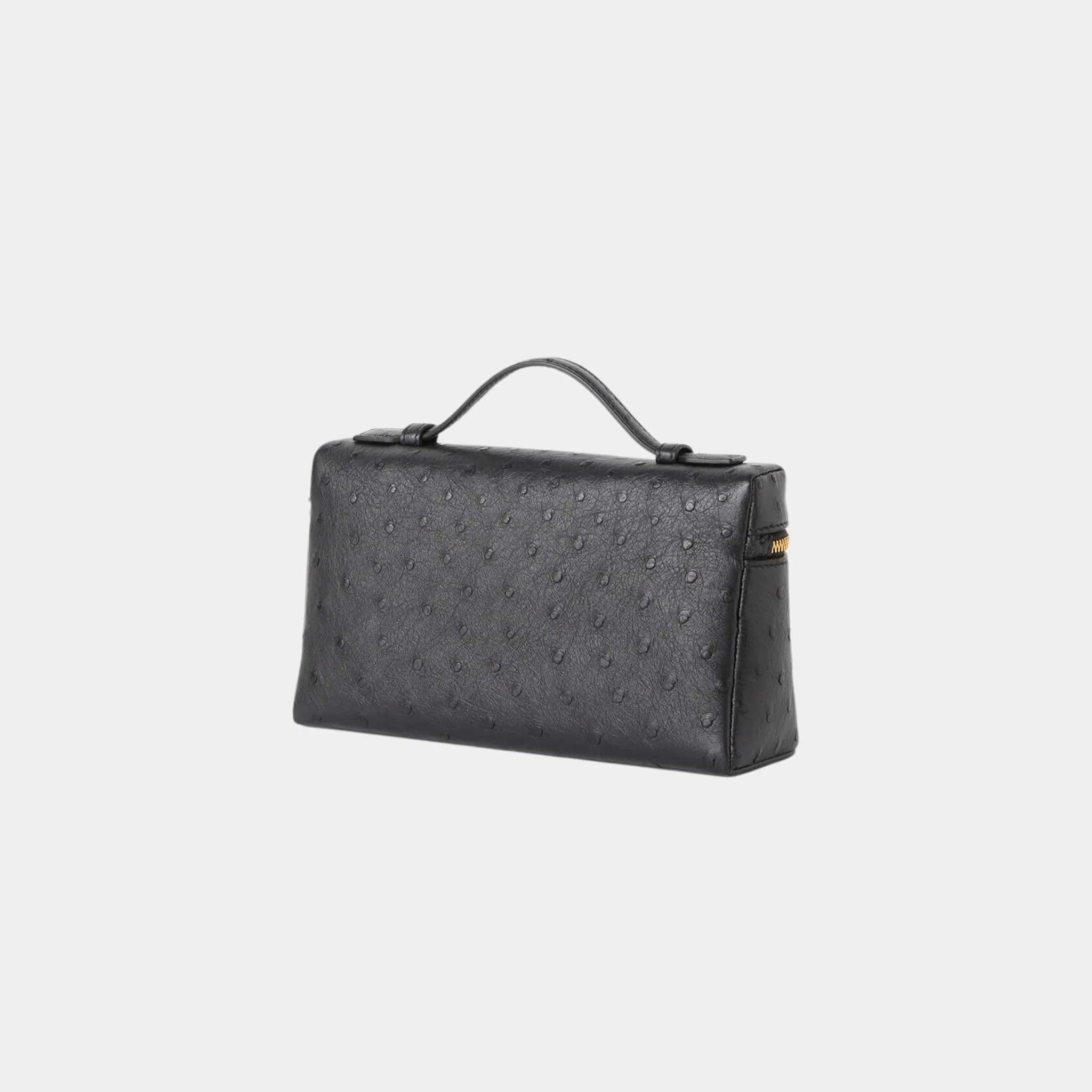 Extra Pocket L19 In Ostrich Leather