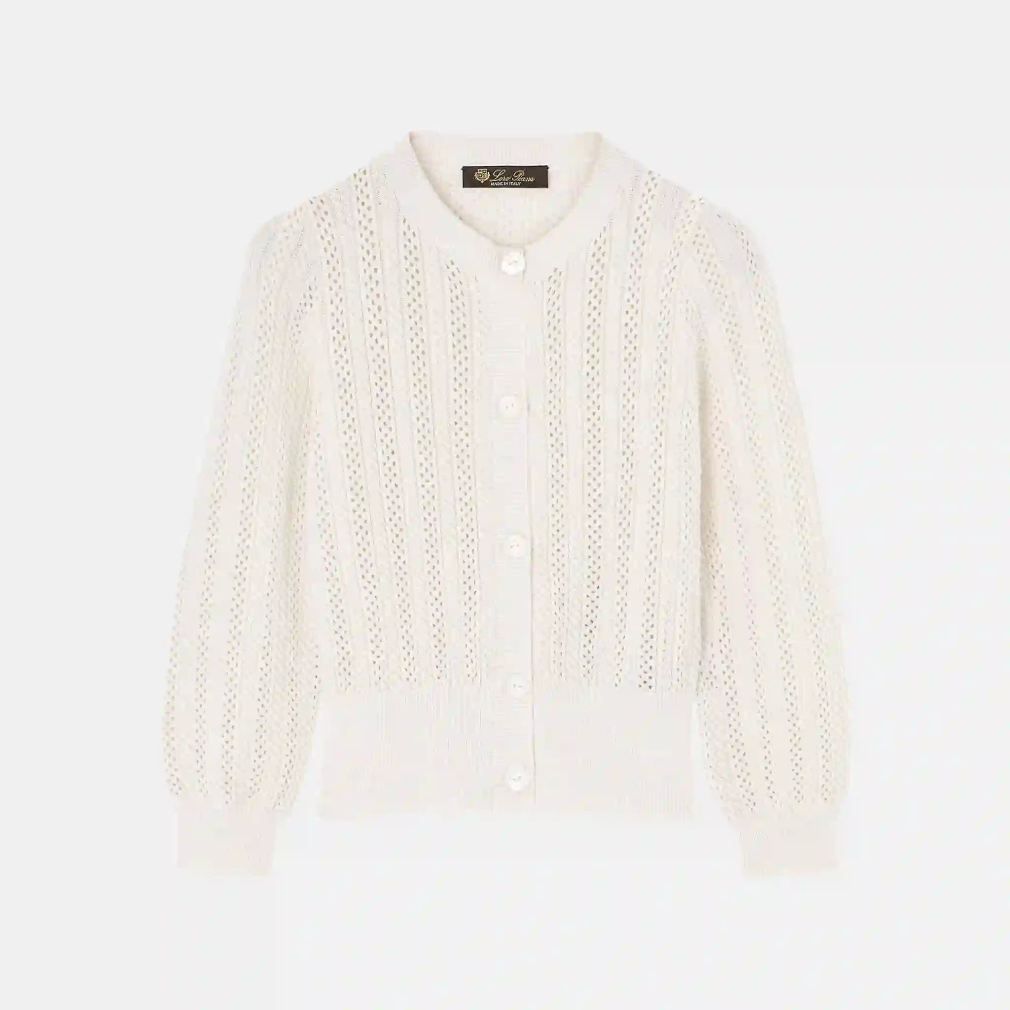 Kids Cherie Cardigan in Virgin Wool Silk Cashmere