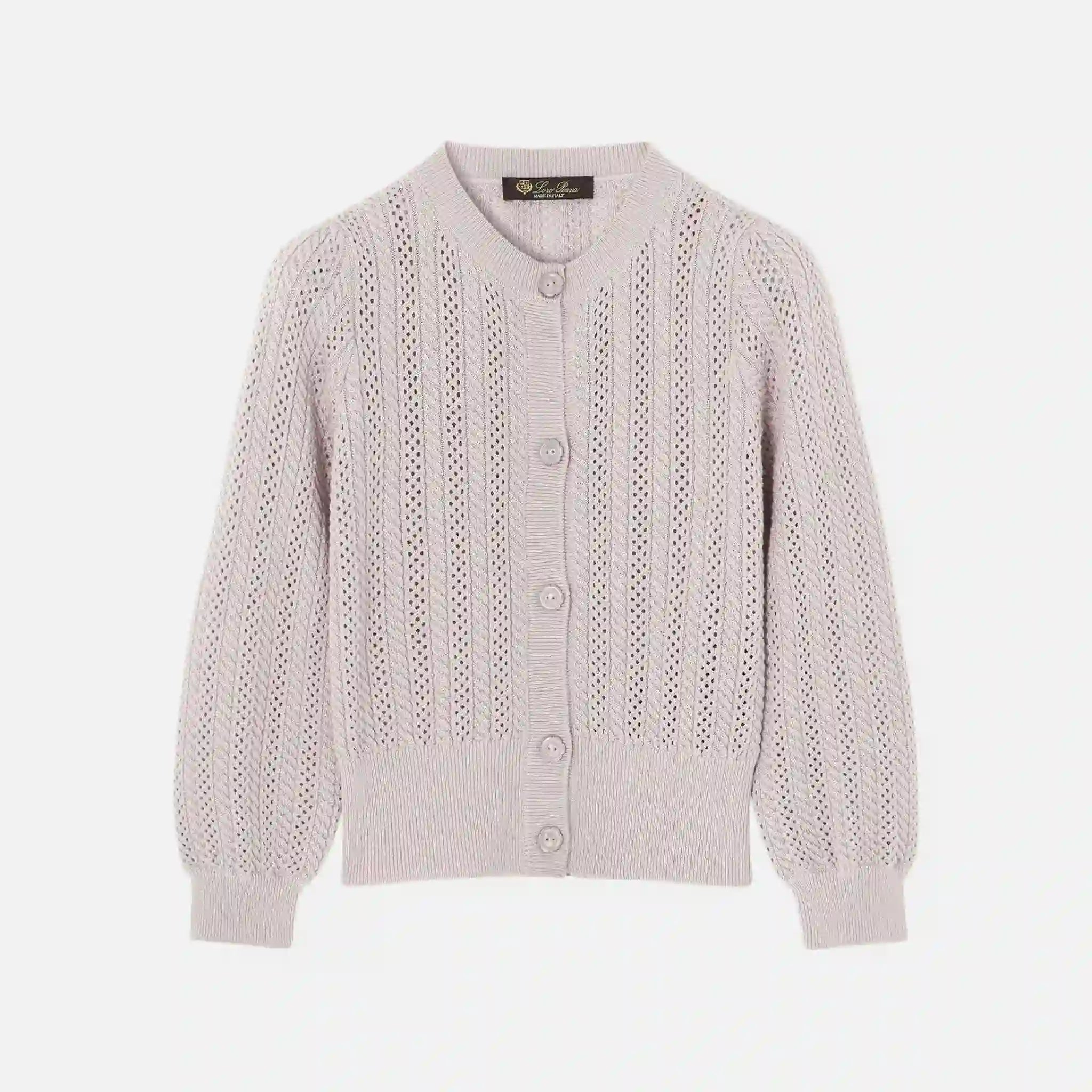 Kids Cherie Cardigan in Virgin Wool Silk Cashmere