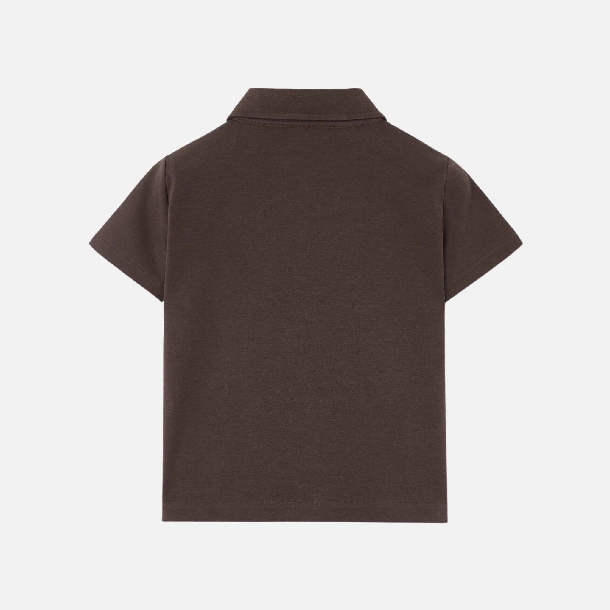 Kids My T Open Polo Shirt Cotton