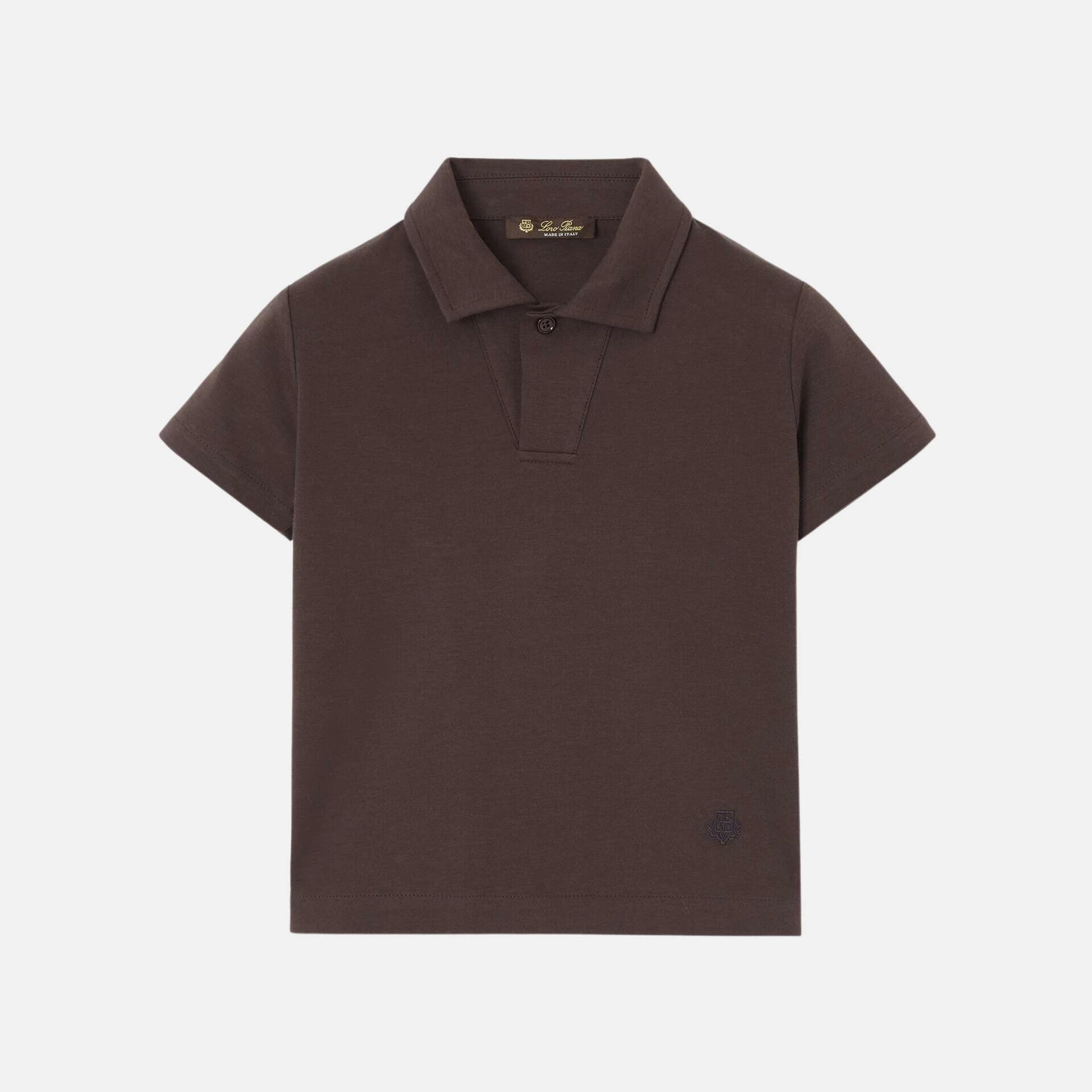 Kids My T Open Polo Shirt Cotton