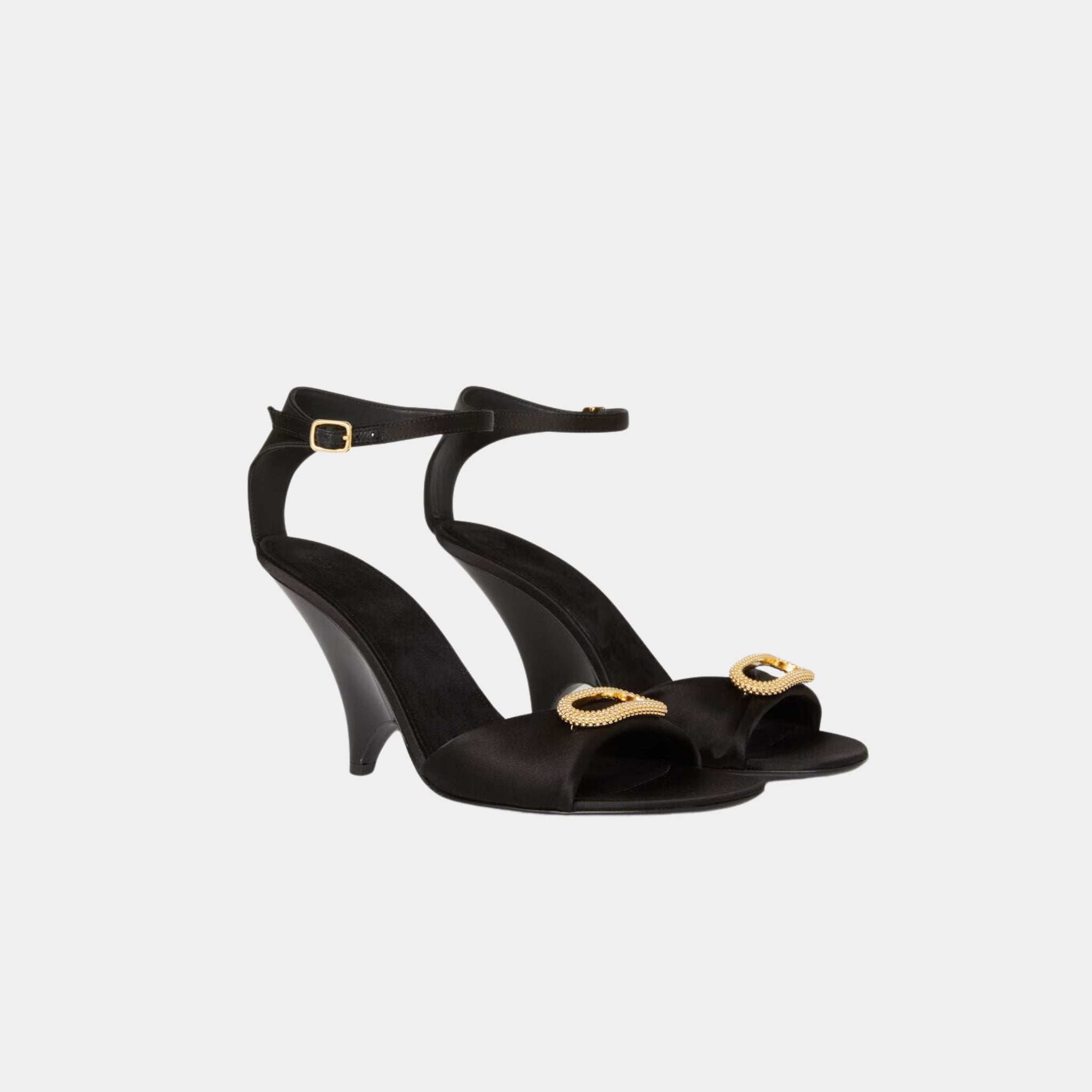 Olympia Heeled Sandal Bejewelled Buckle