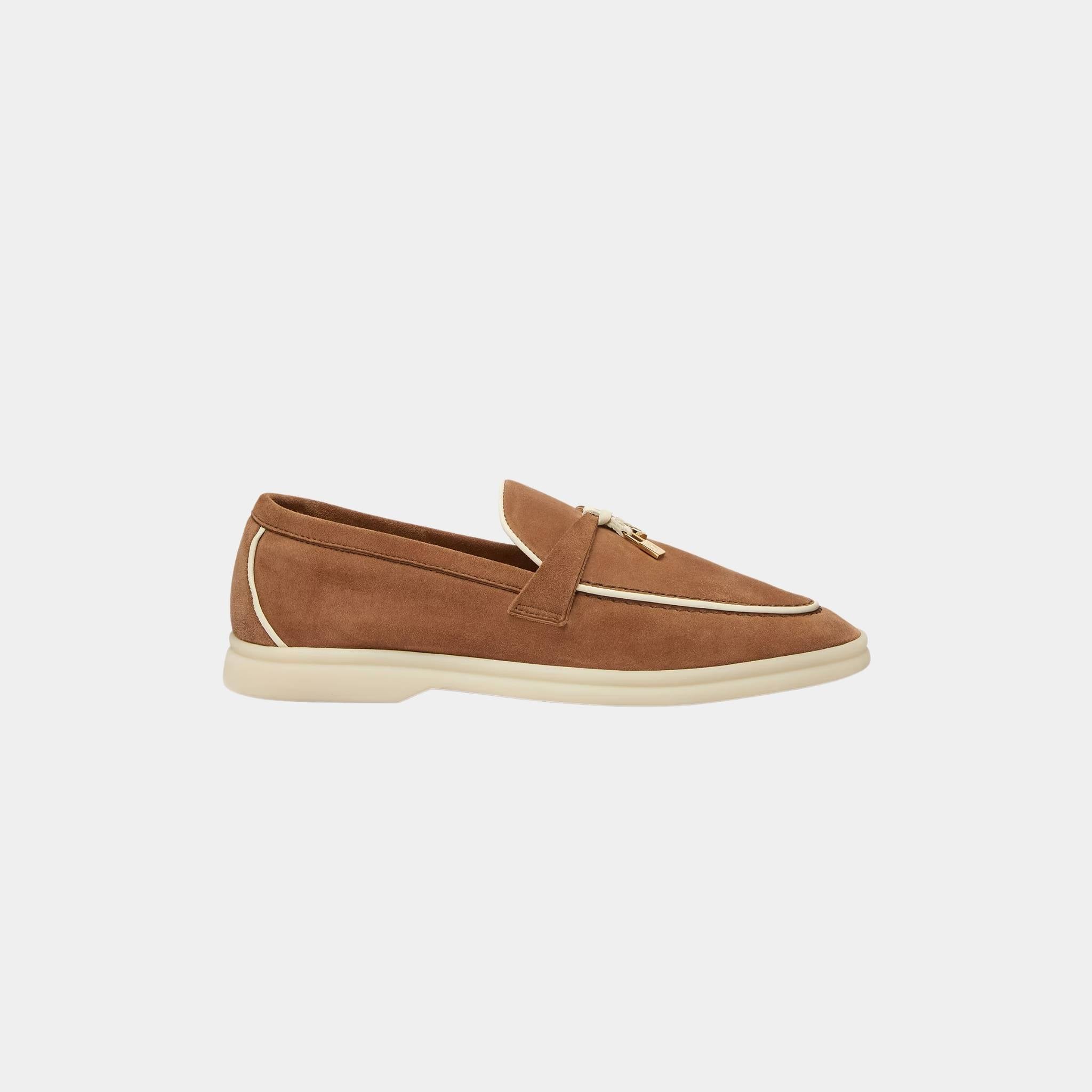 Summer Charms Walk Loafers In Suede Goatskin